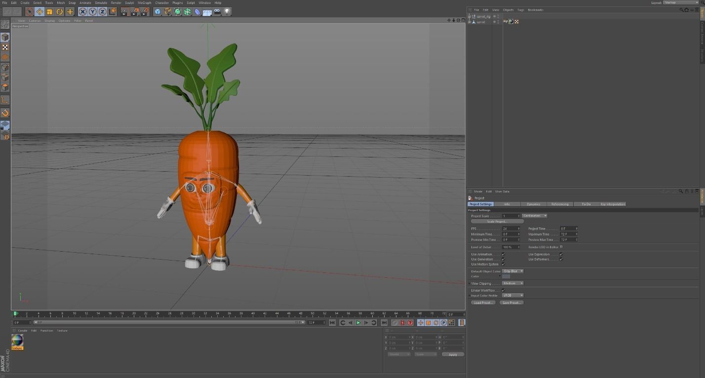 Cartoon character vegetables  Low-poly 3D model_10