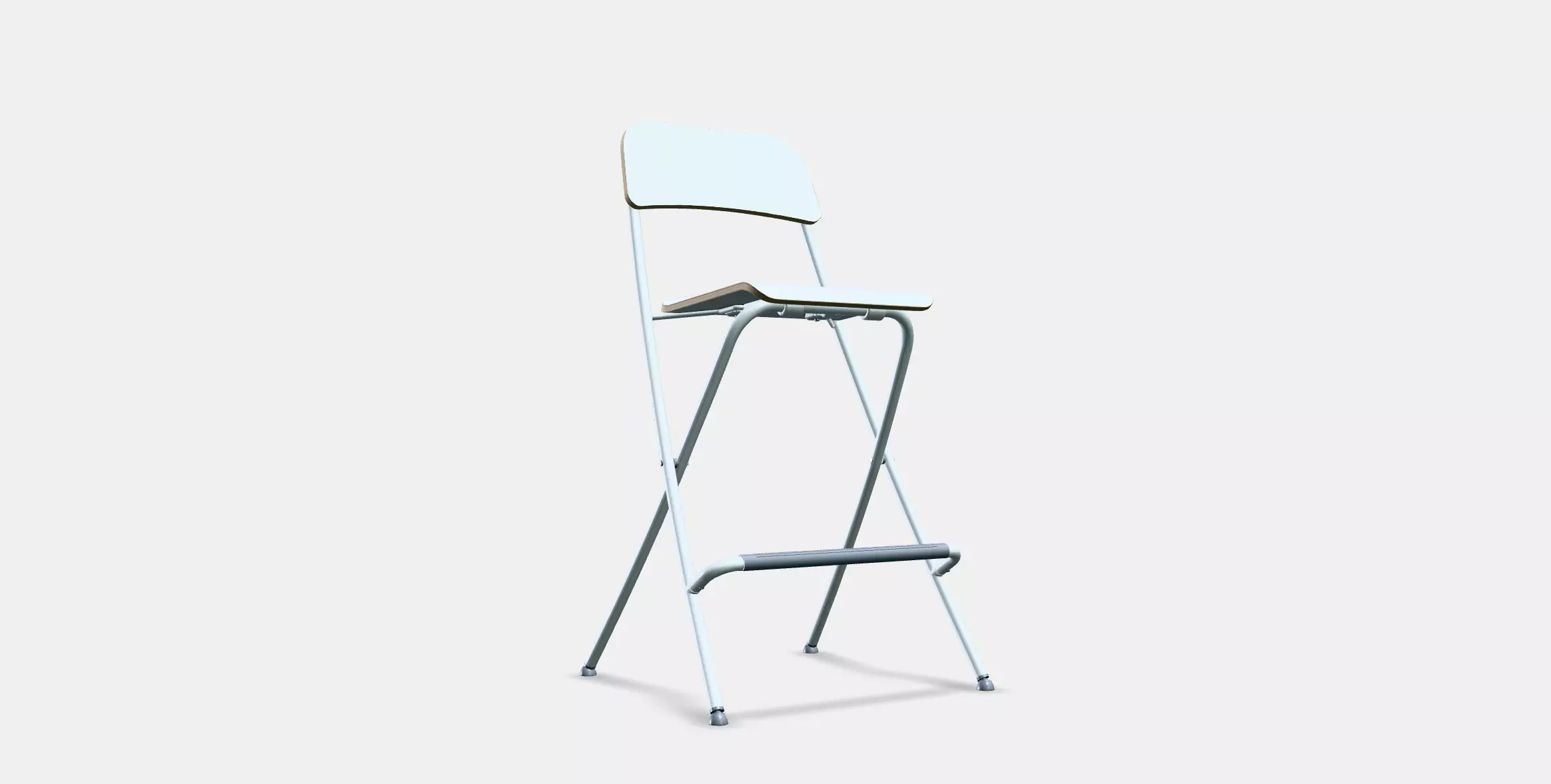 FRANKLIN Bar stool with backrest foldable Low-poly 3D model_0
