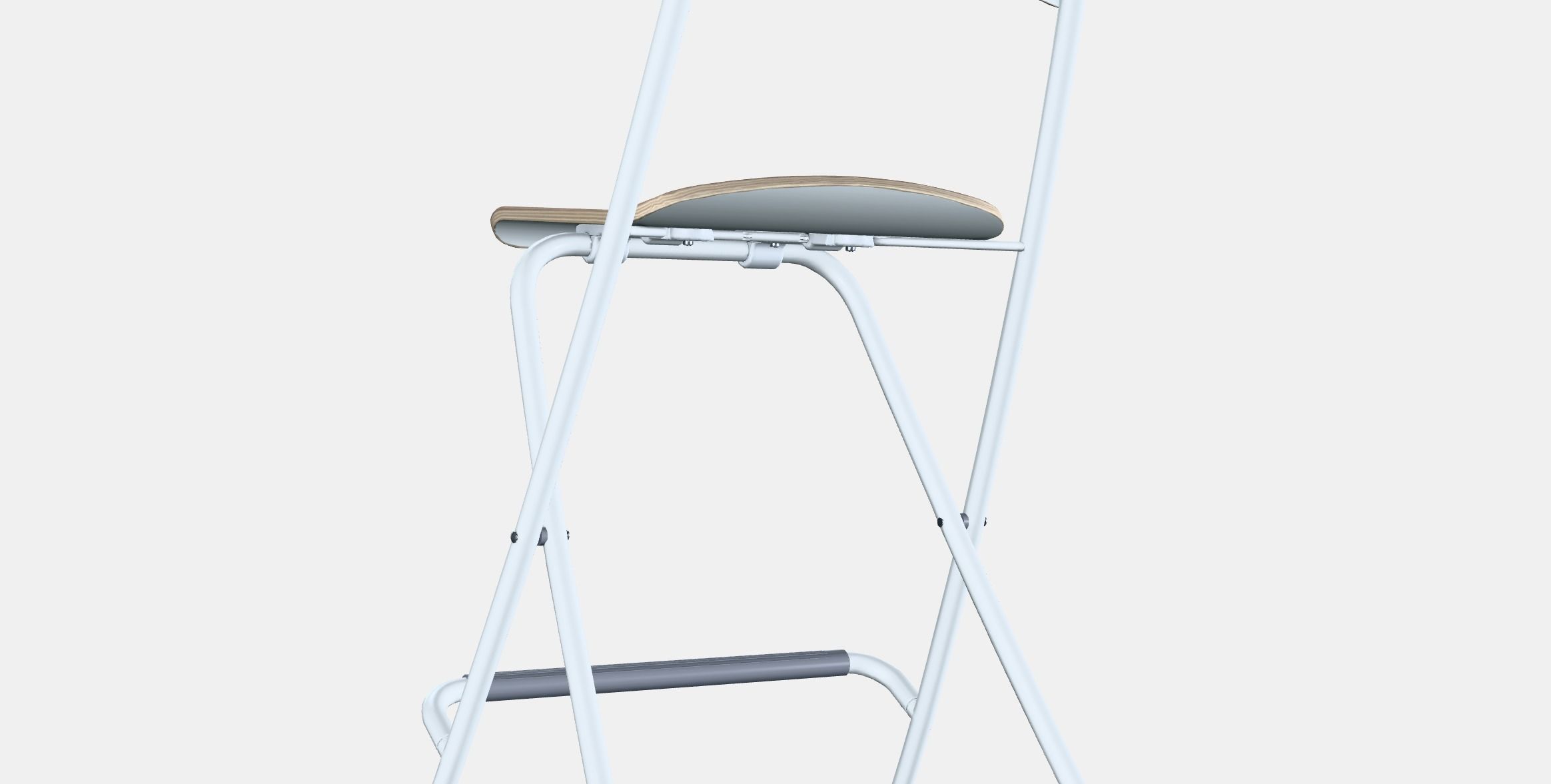 FRANKLIN Bar stool with backrest foldable Low-poly 3D model_4