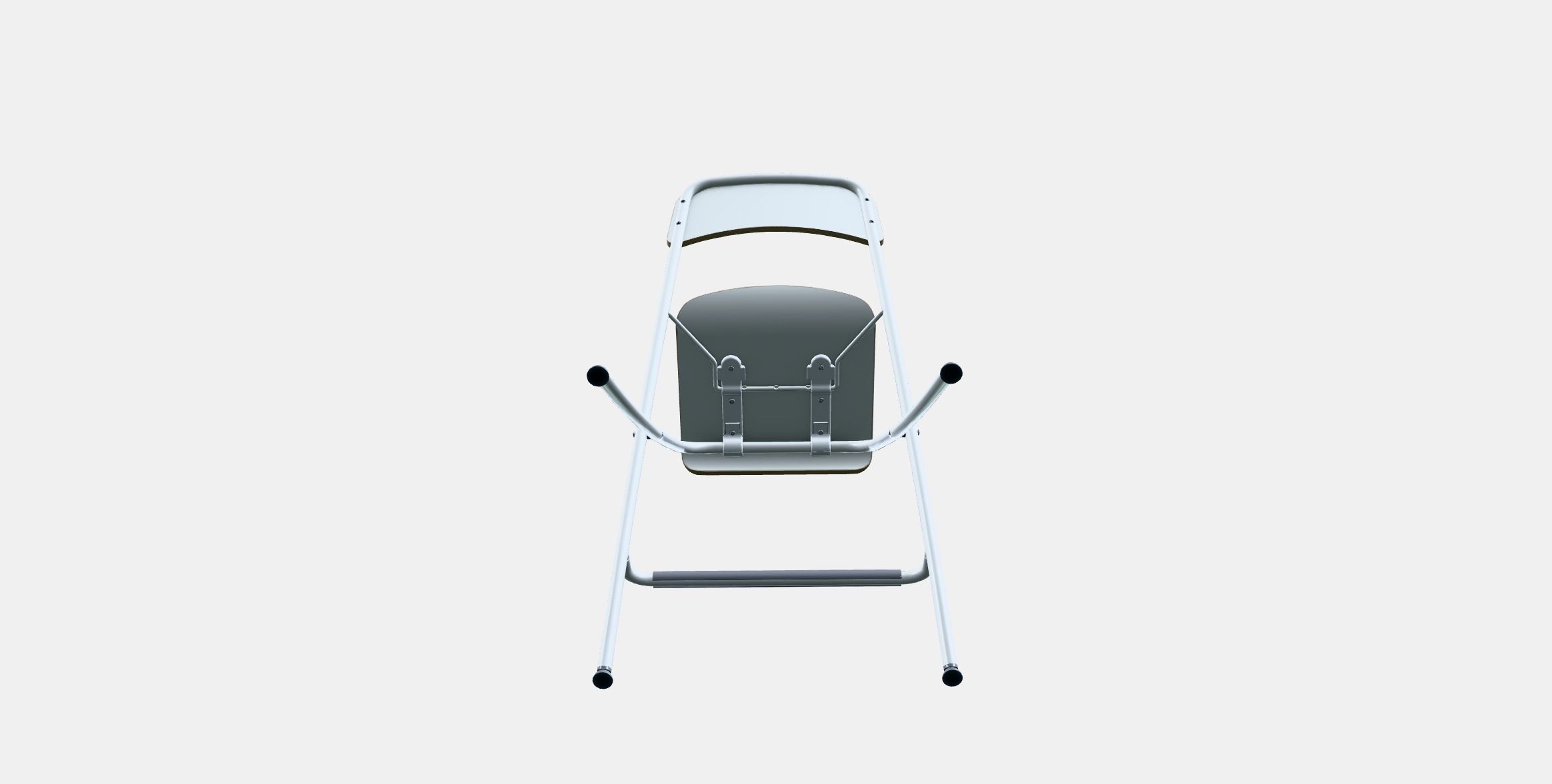 FRANKLIN Bar stool with backrest foldable Low-poly 3D model_7