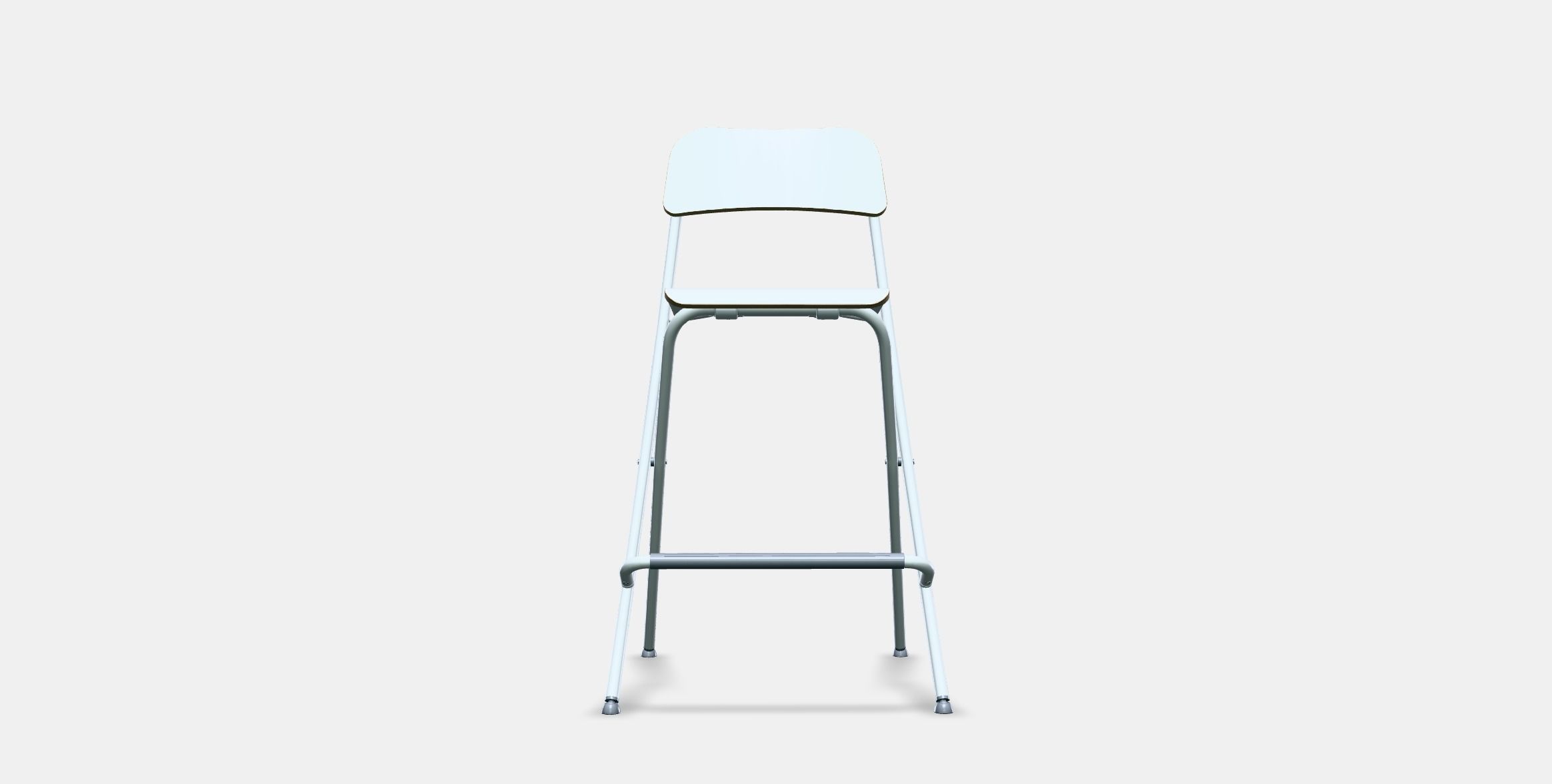 FRANKLIN Bar stool with backrest foldable Low-poly 3D model_10