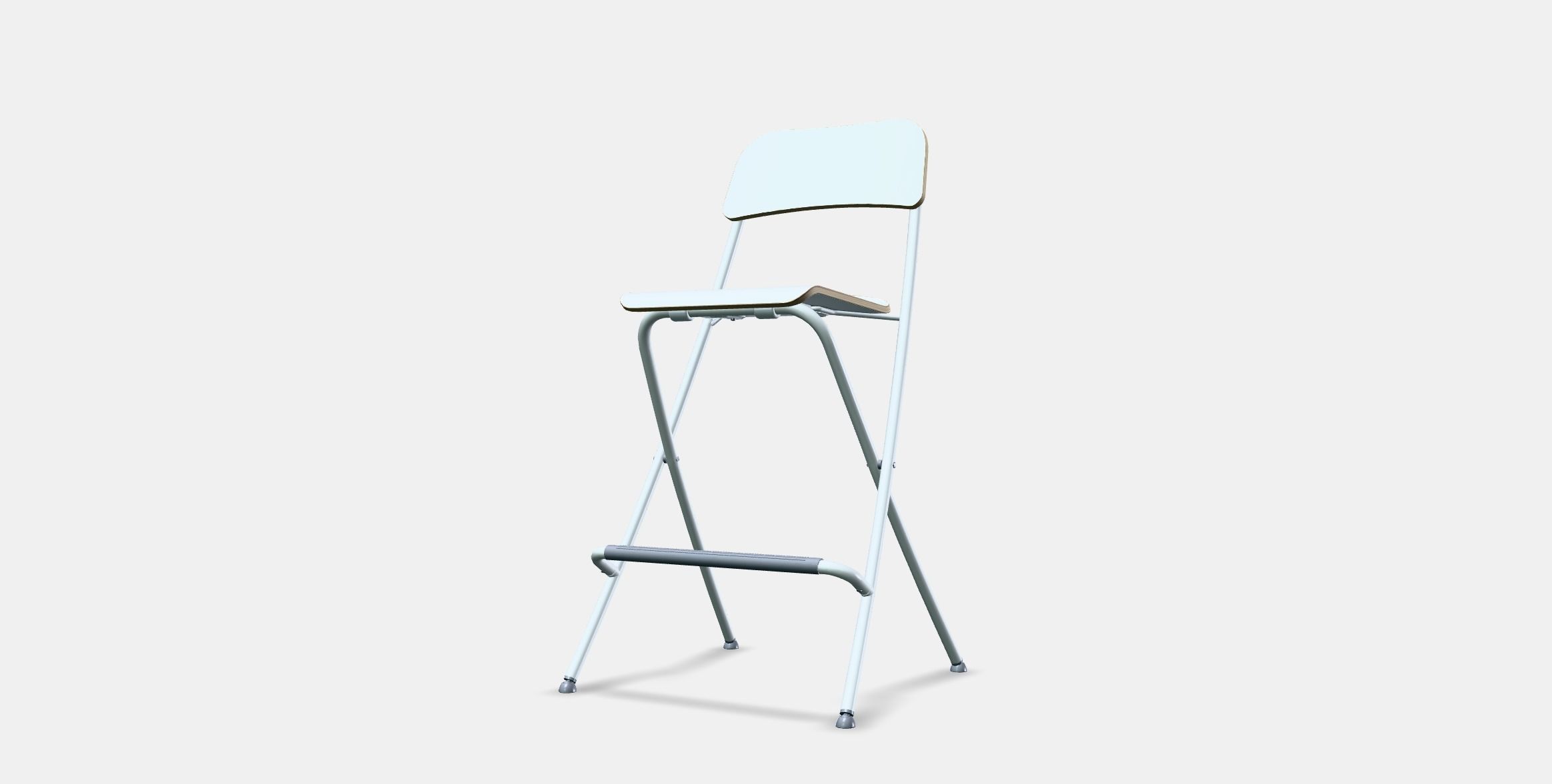 FRANKLIN Bar stool with backrest foldable Low-poly 3D model_12