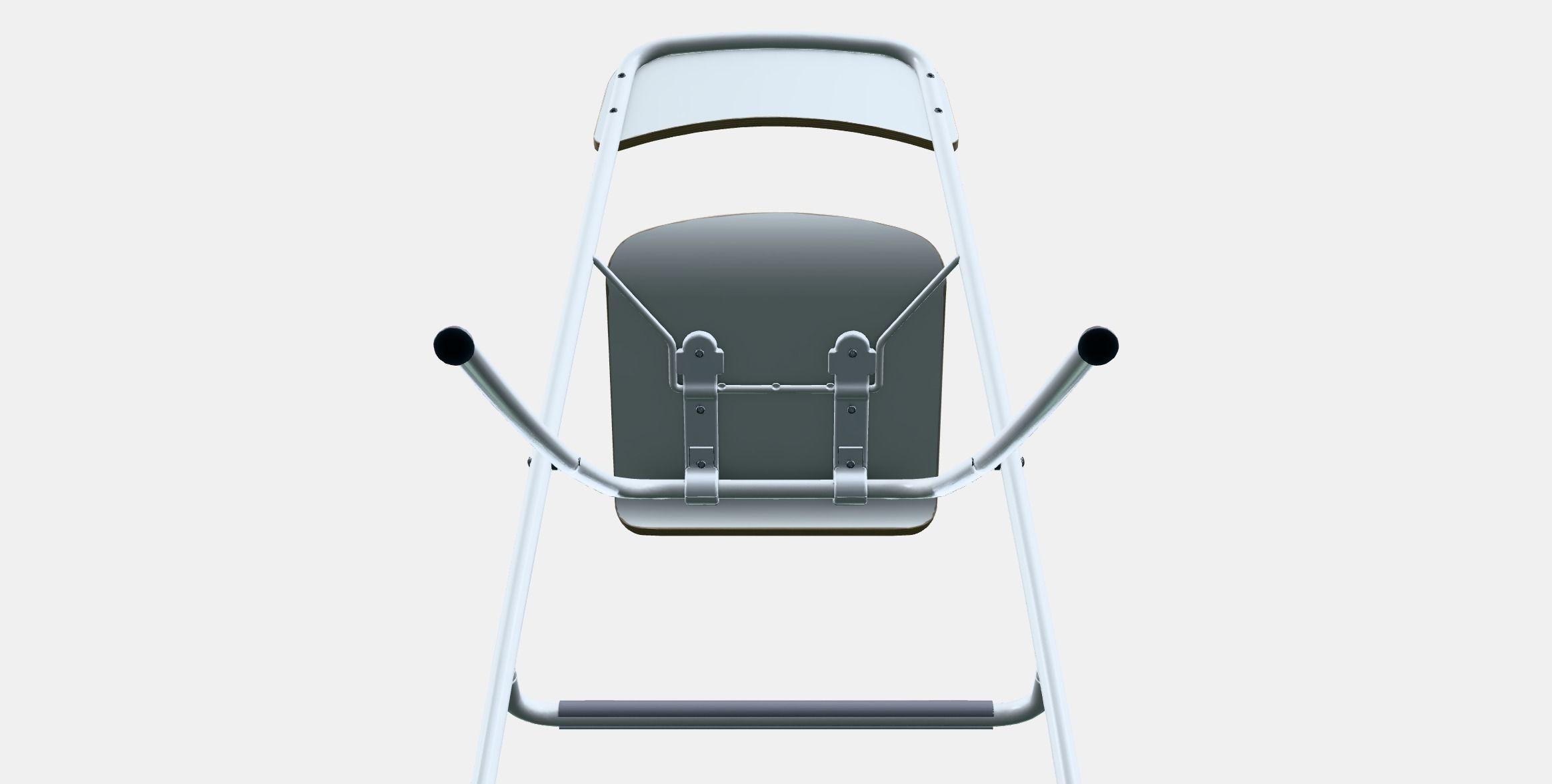 FRANKLIN Bar stool with backrest foldable Low-poly 3D model_8