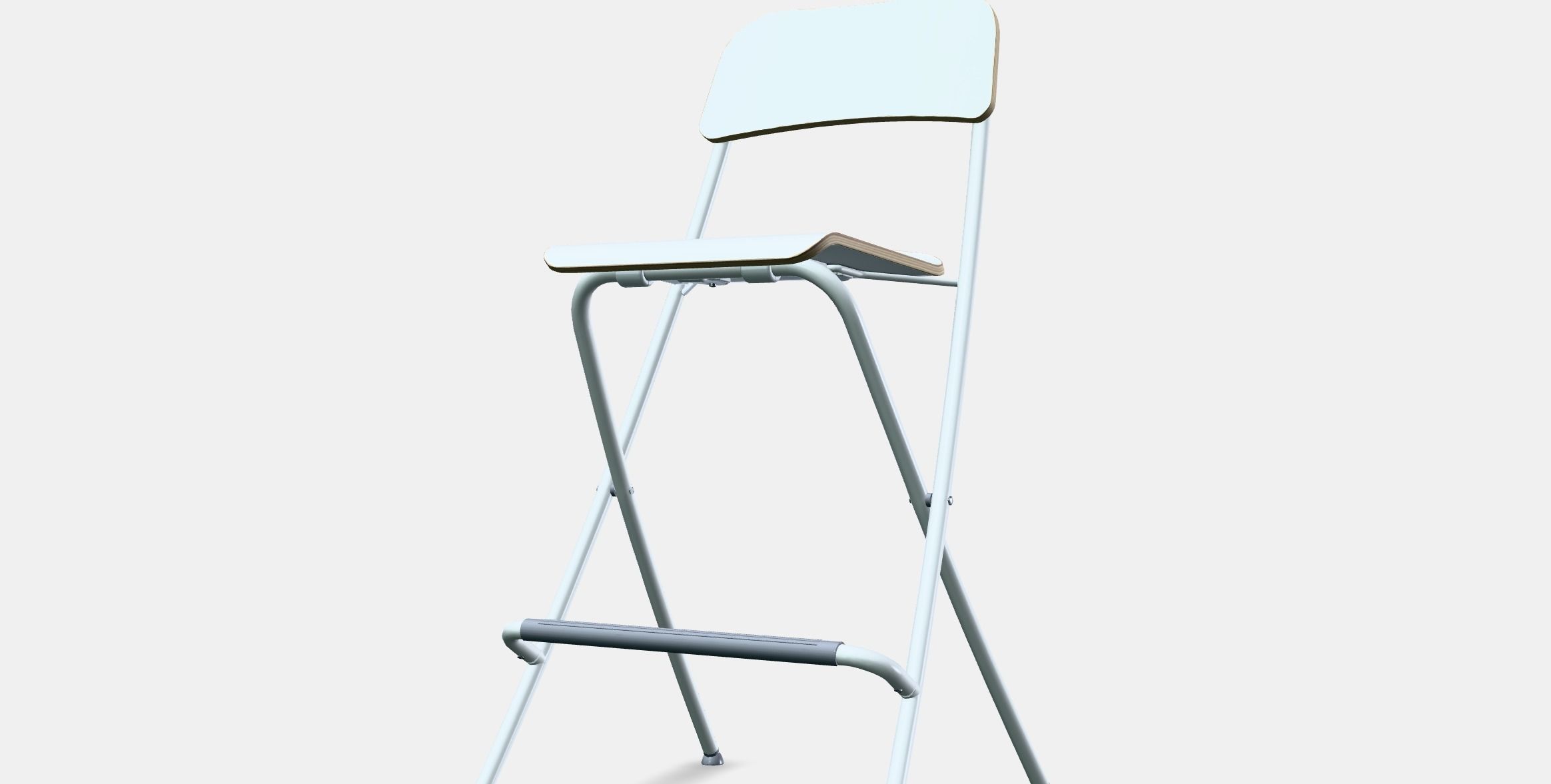 FRANKLIN Bar stool with backrest foldable Low-poly 3D model_13