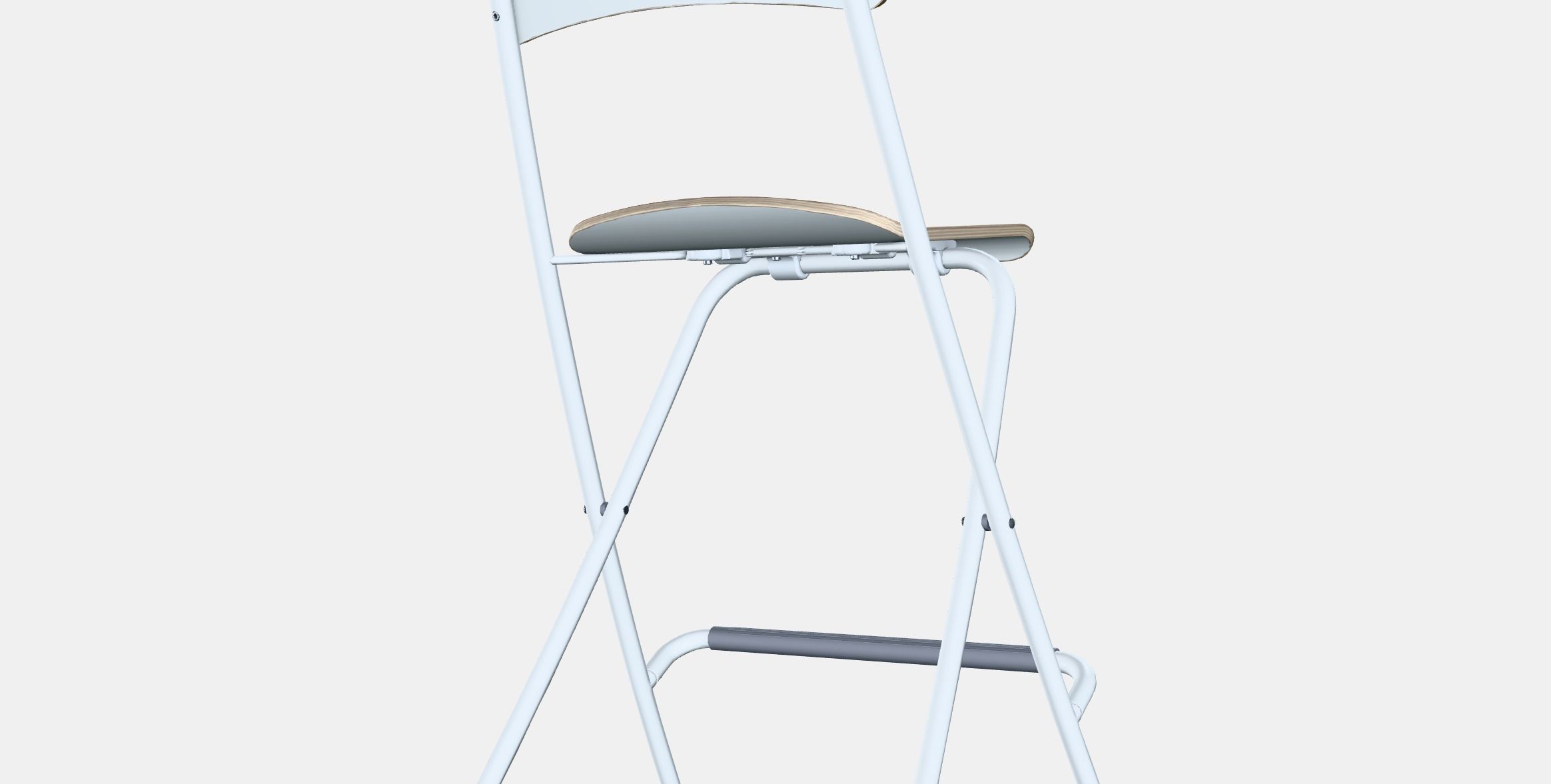 FRANKLIN Bar stool with backrest foldable Low-poly 3D model_6