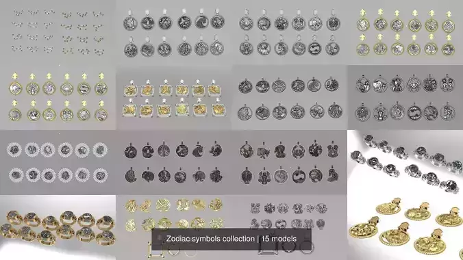 Zodiac symbols collection 