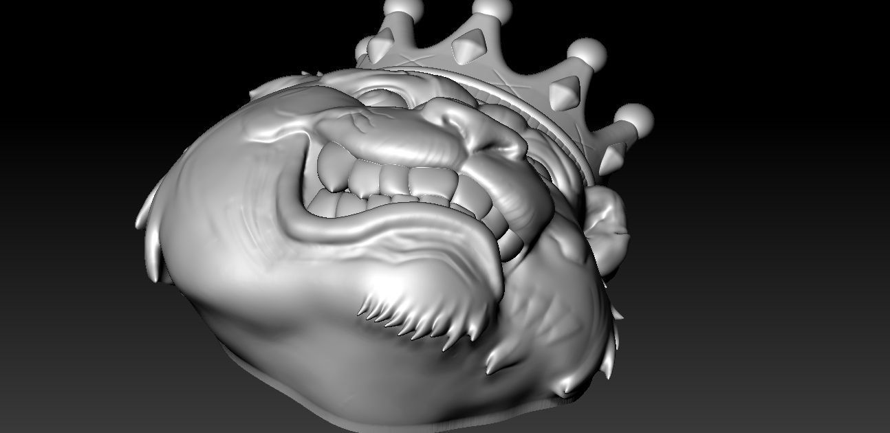 Panda Head Pendant 3D print model_5