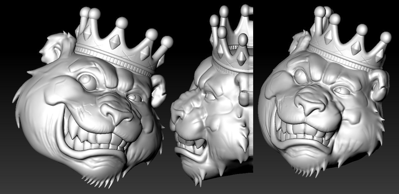 Panda Head Pendant 3D print model_1