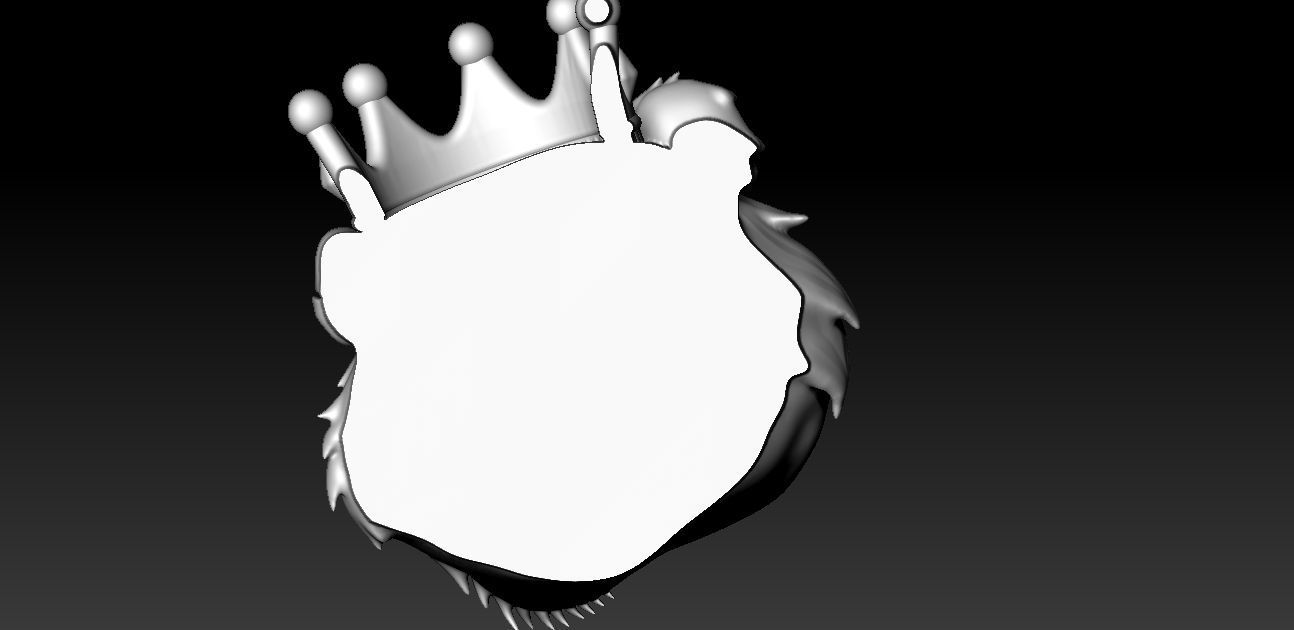 Panda Head Pendant 3D print model_6