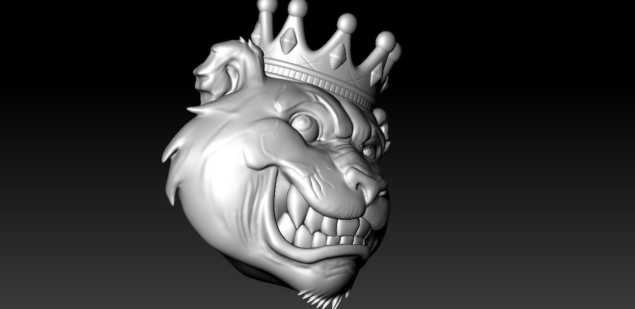 Panda Head Pendant 3D print model_2