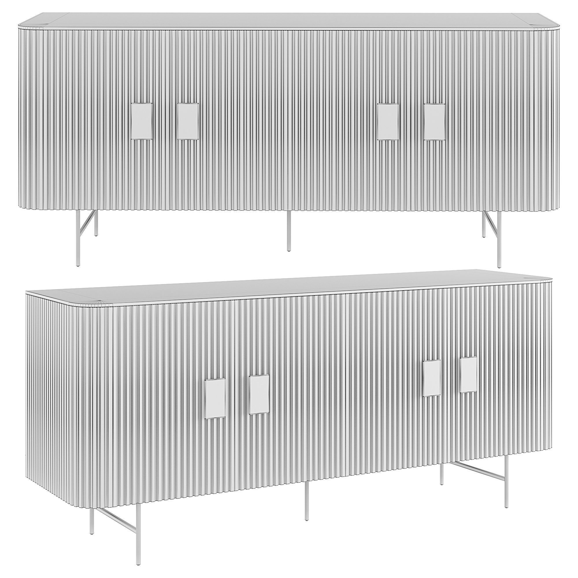 Four Hands Estevez Console 3D model_1