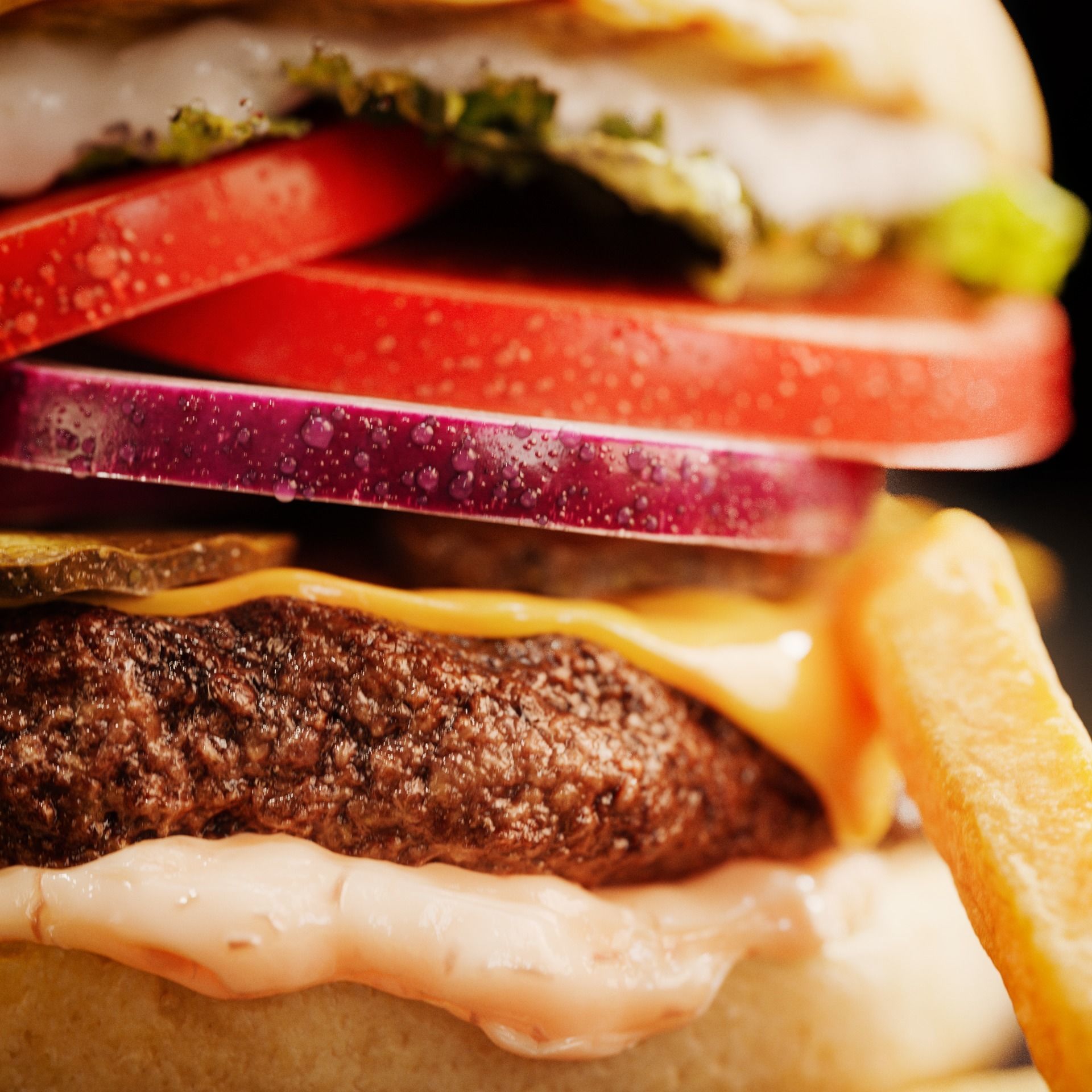 Burger - Hamburger Low-poly 3D model_8