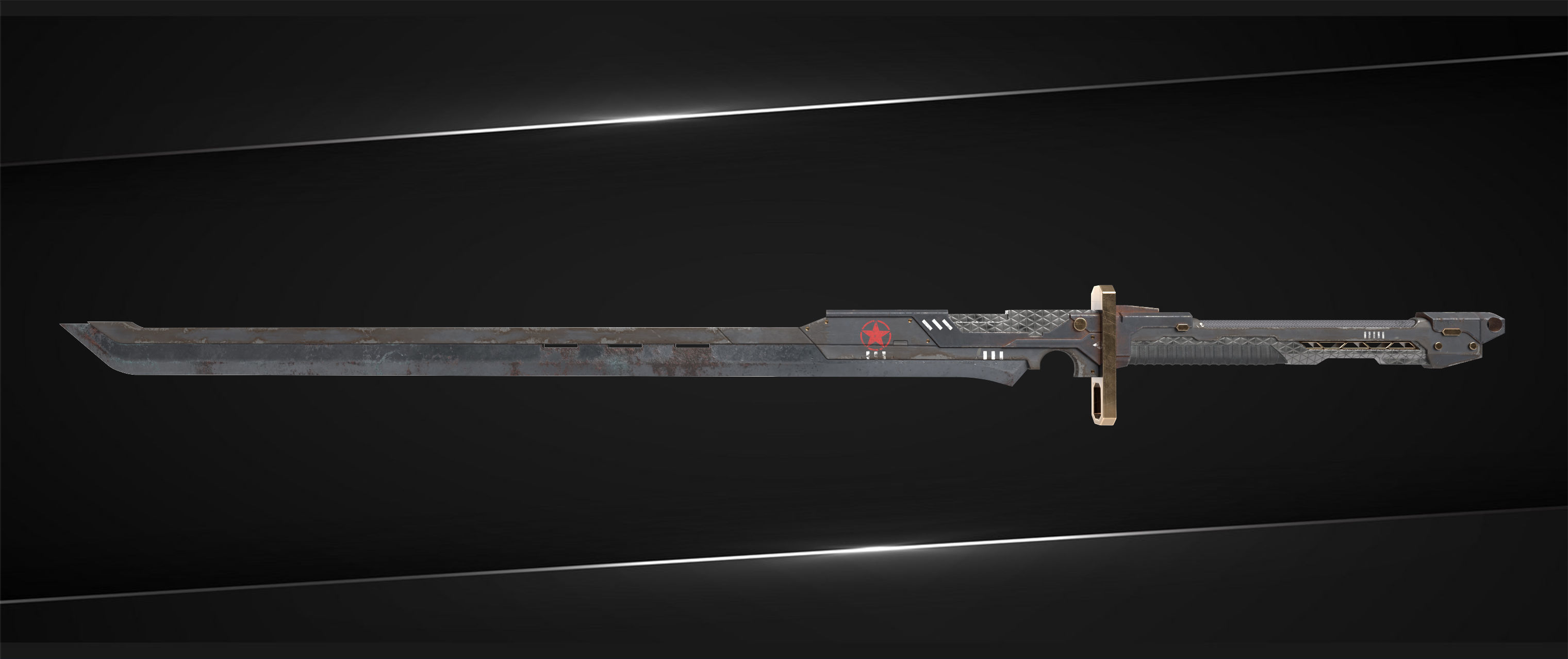 Chinese Sword 3D model_2