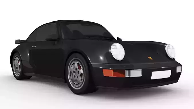 Porsche 911 964 Turbo 1993 Low-poly 3D model