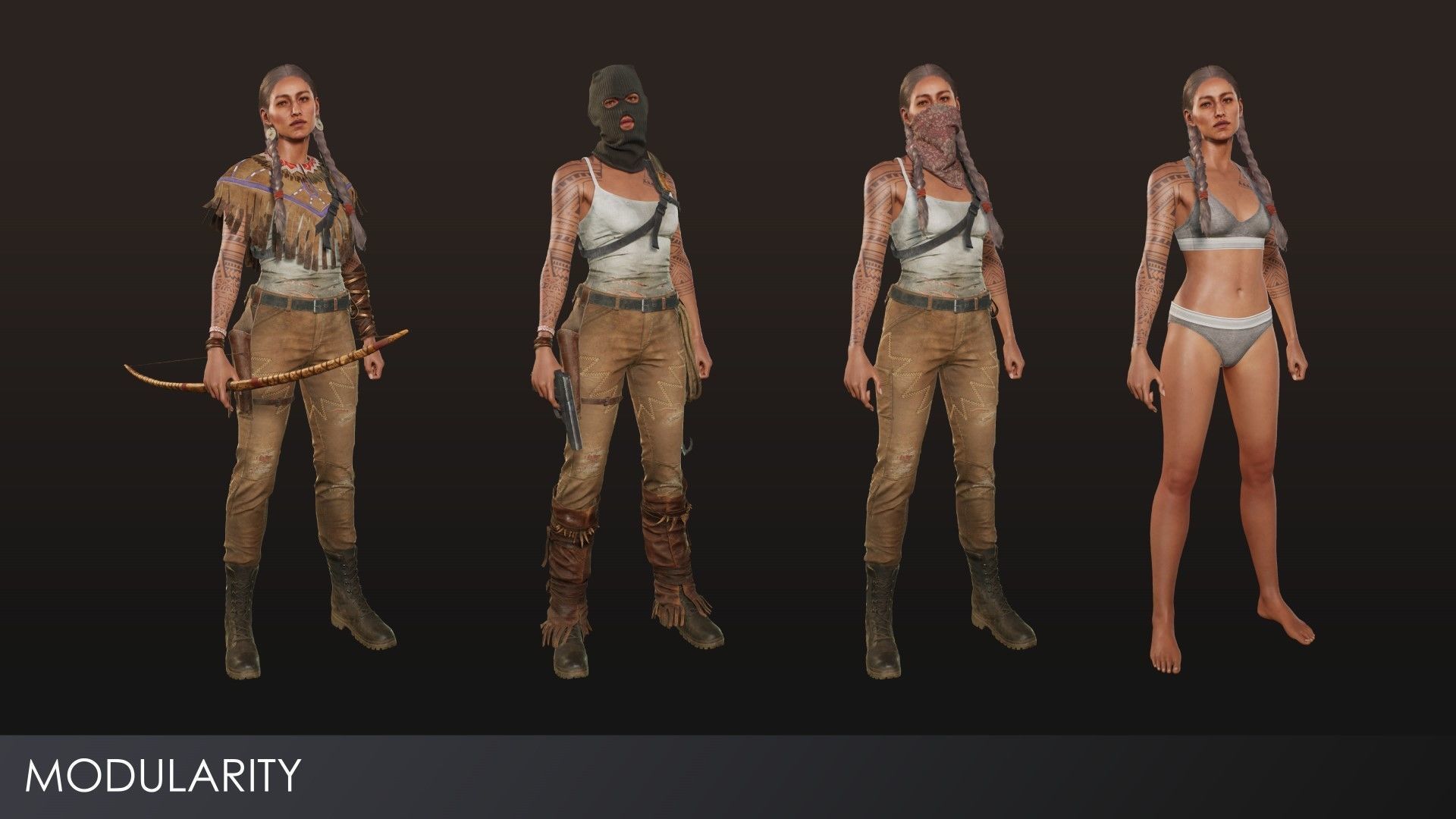 Adventure Characters Pack2- Survival Survivor RPG Shooter Action Low-poly 3D model_10