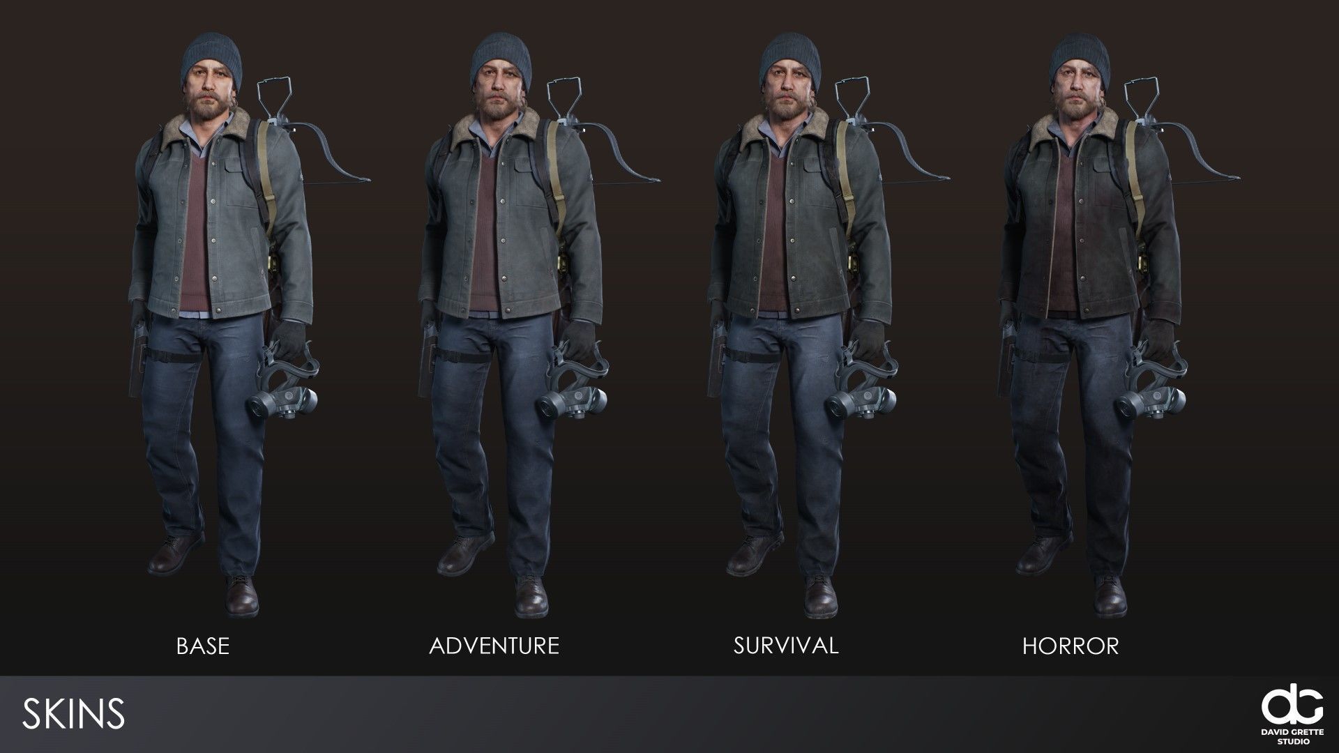Adventure Characters Pack2- Survival Survivor RPG Shooter Action Low-poly 3D model_4