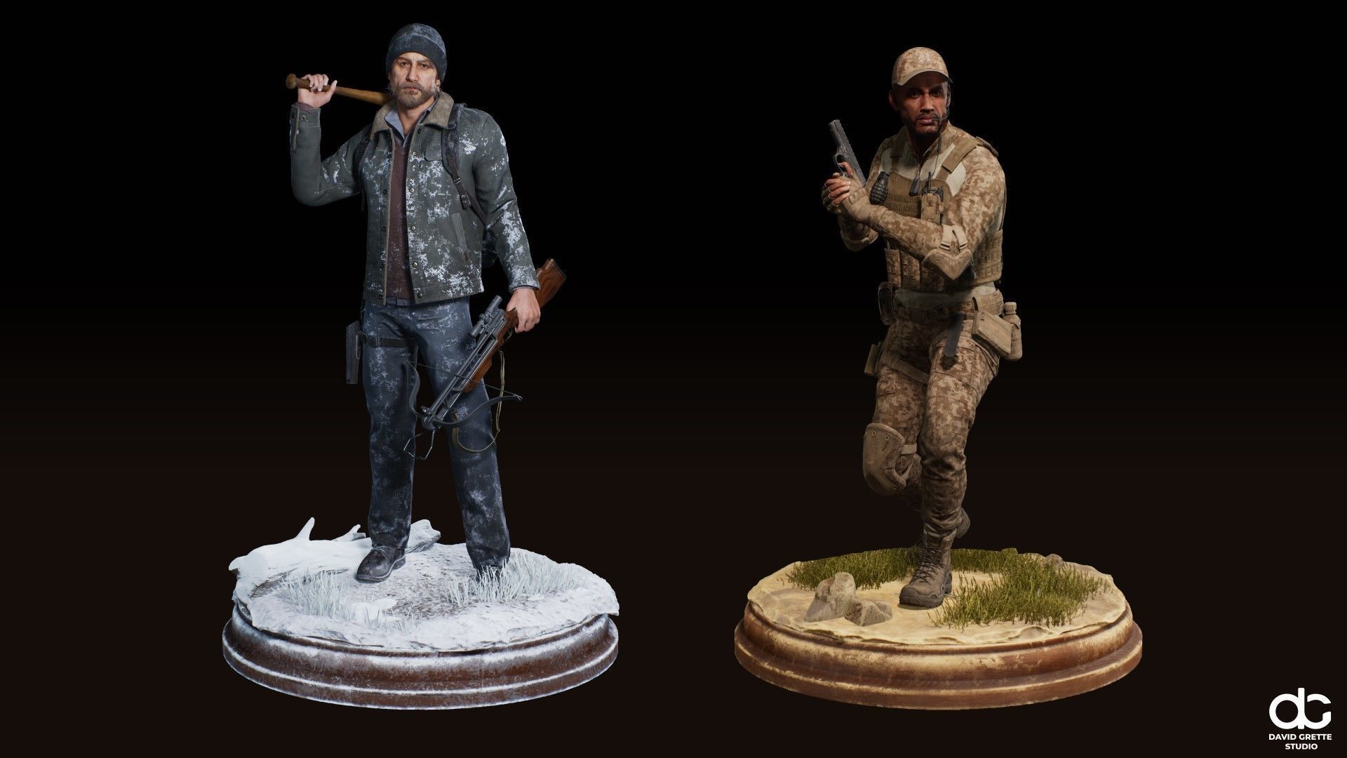 Adventure Characters Pack2- Survival Survivor RPG Shooter Action Low-poly 3D model_3