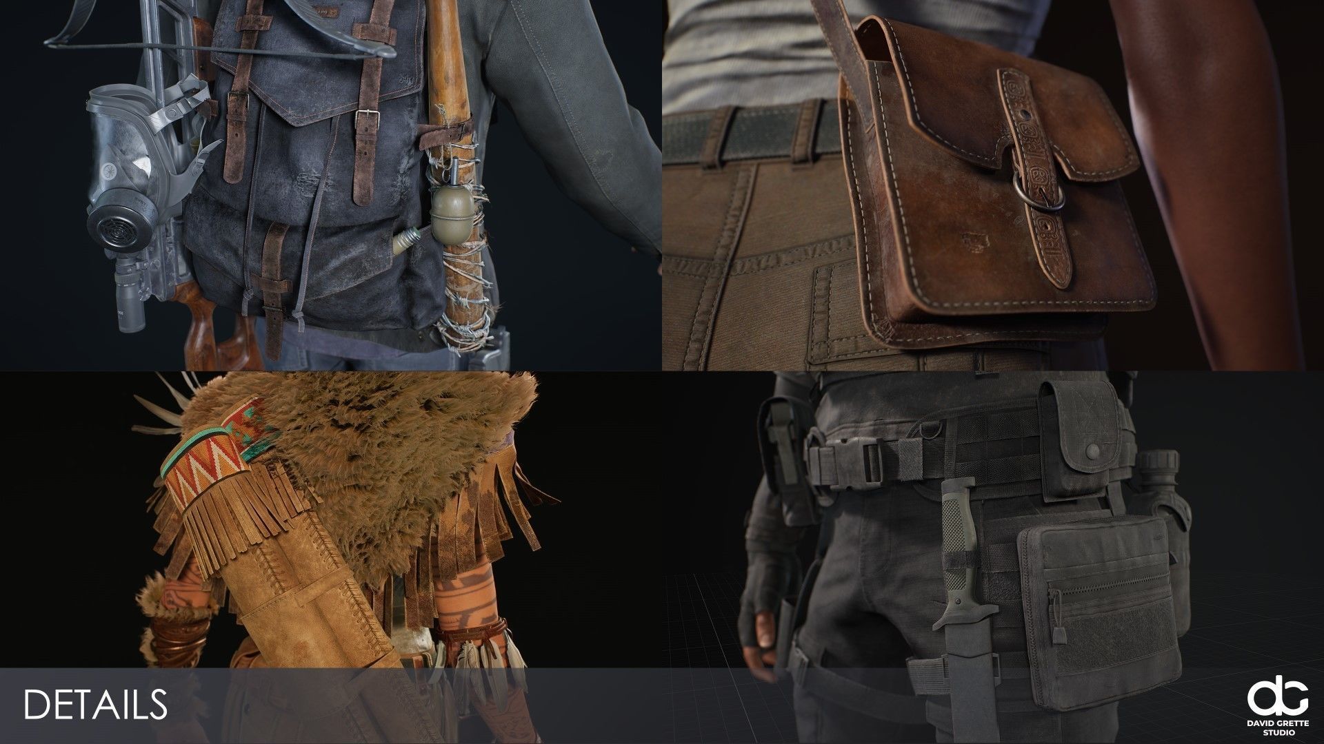 Adventure Characters Pack2- Survival Survivor RPG Shooter Action Low-poly 3D model_15