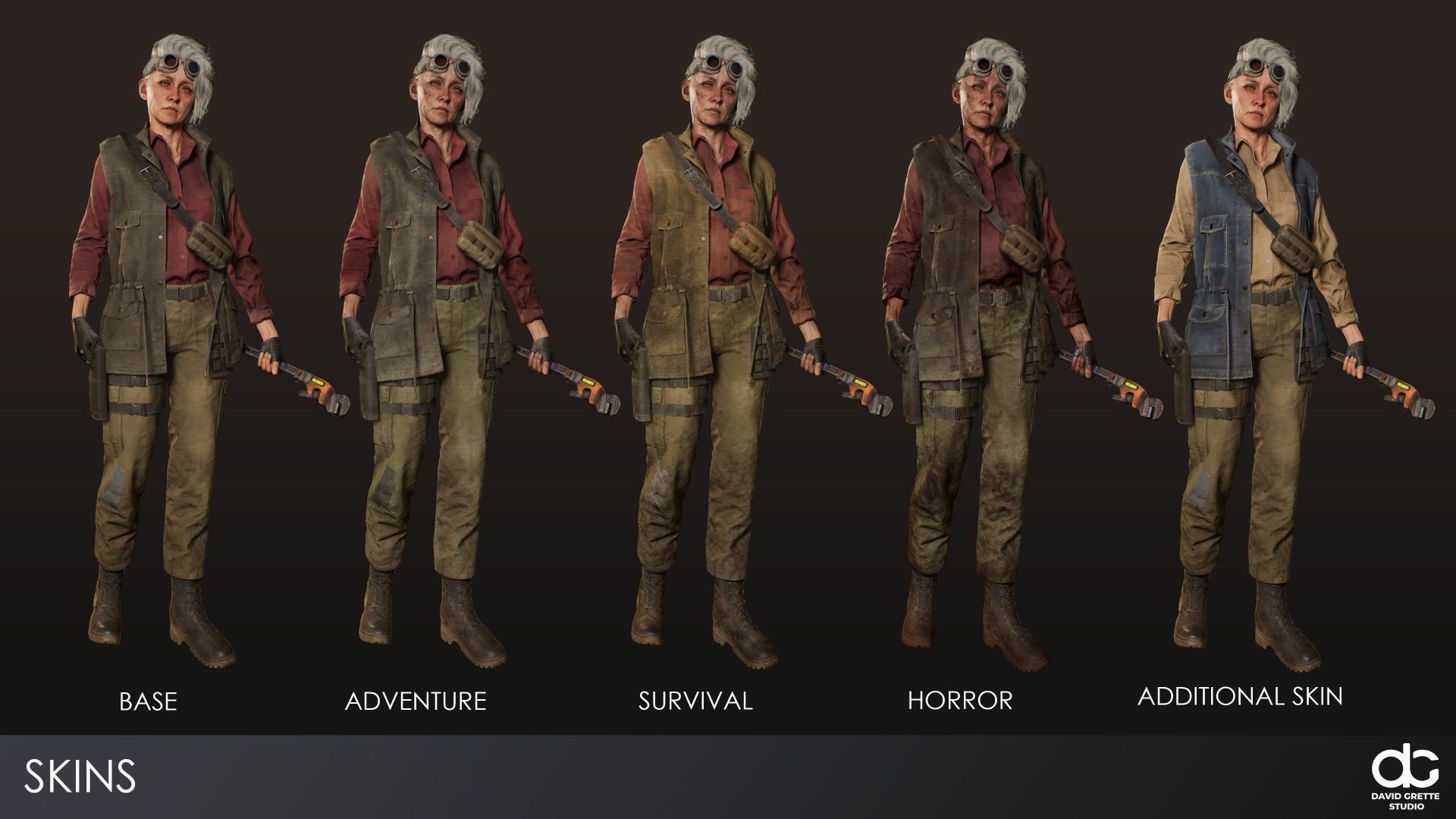 Adventure Characters Pack2- Survival Survivor RPG Shooter Action Low-poly 3D model_13