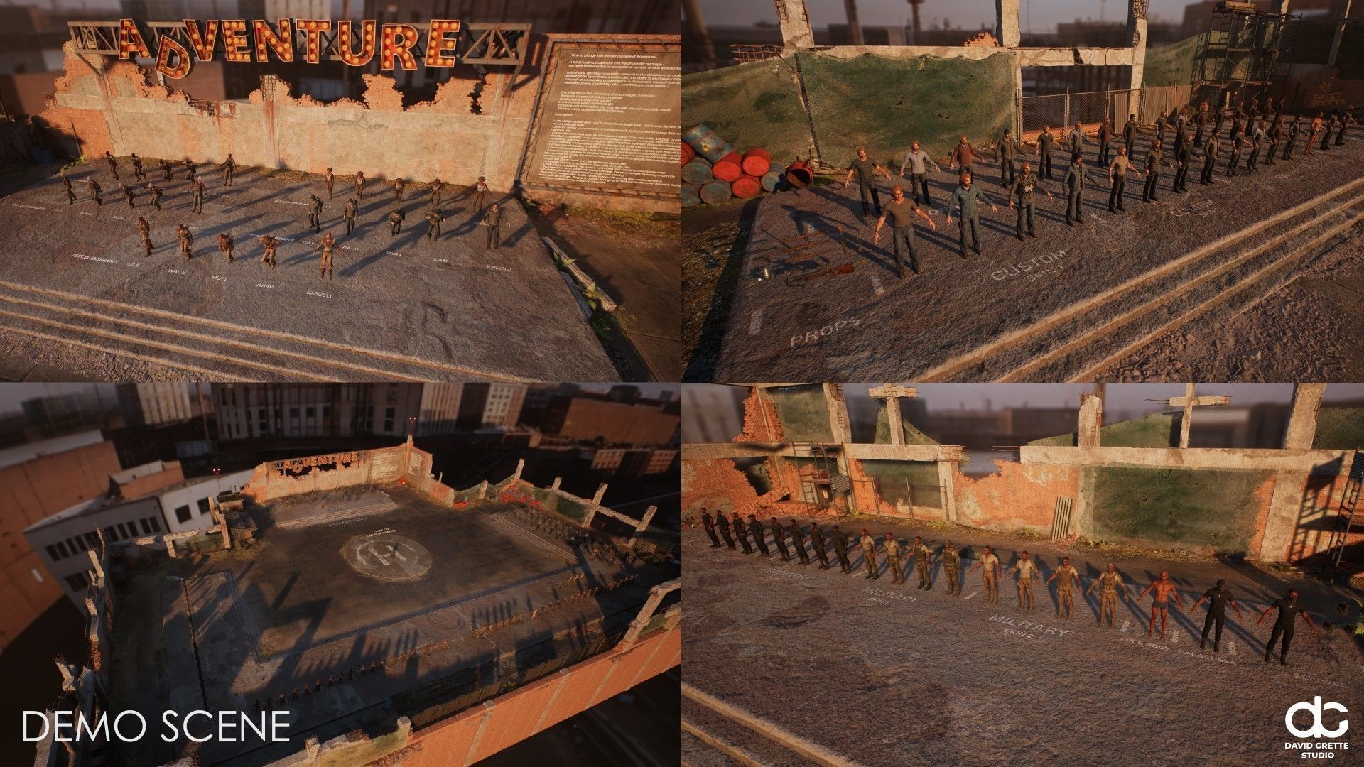 Adventure Characters Pack2- Survival Survivor RPG Shooter Action Low-poly 3D model_18