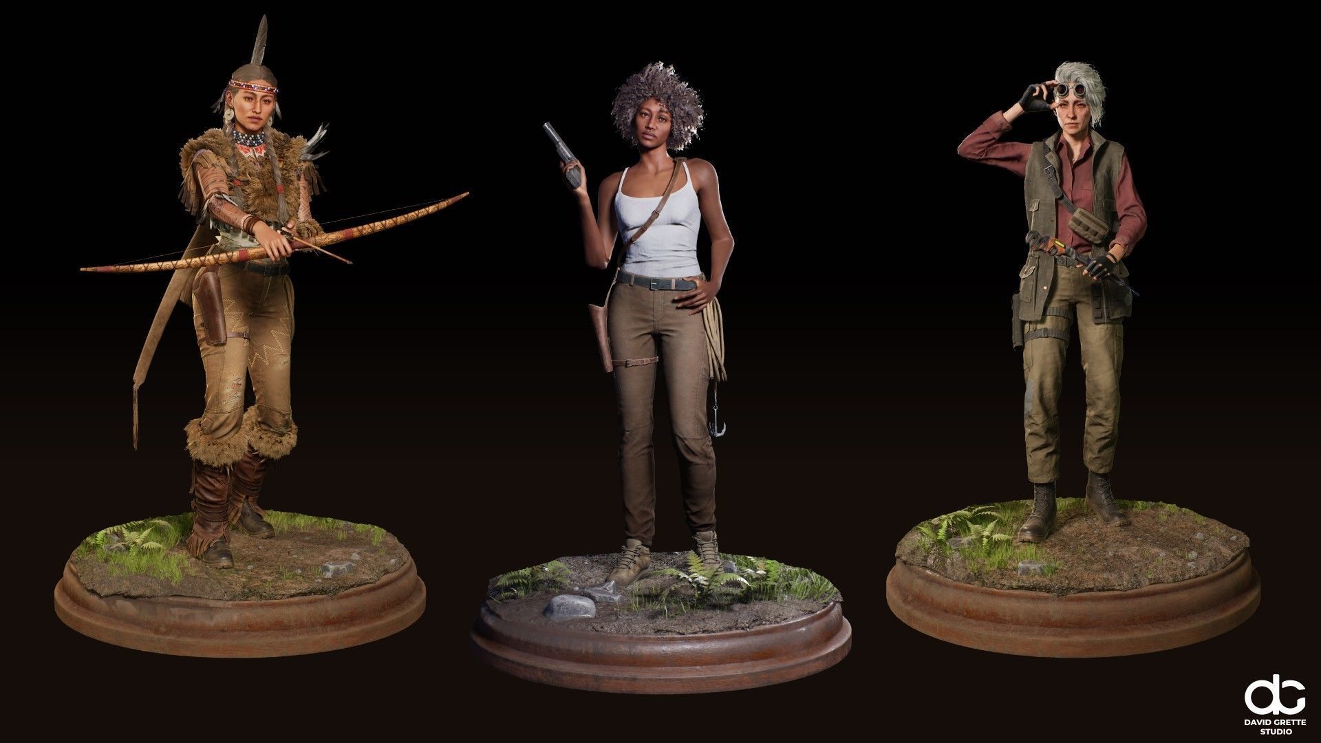 Adventure Characters Pack2- Survival Survivor RPG Shooter Action Low-poly 3D model_2