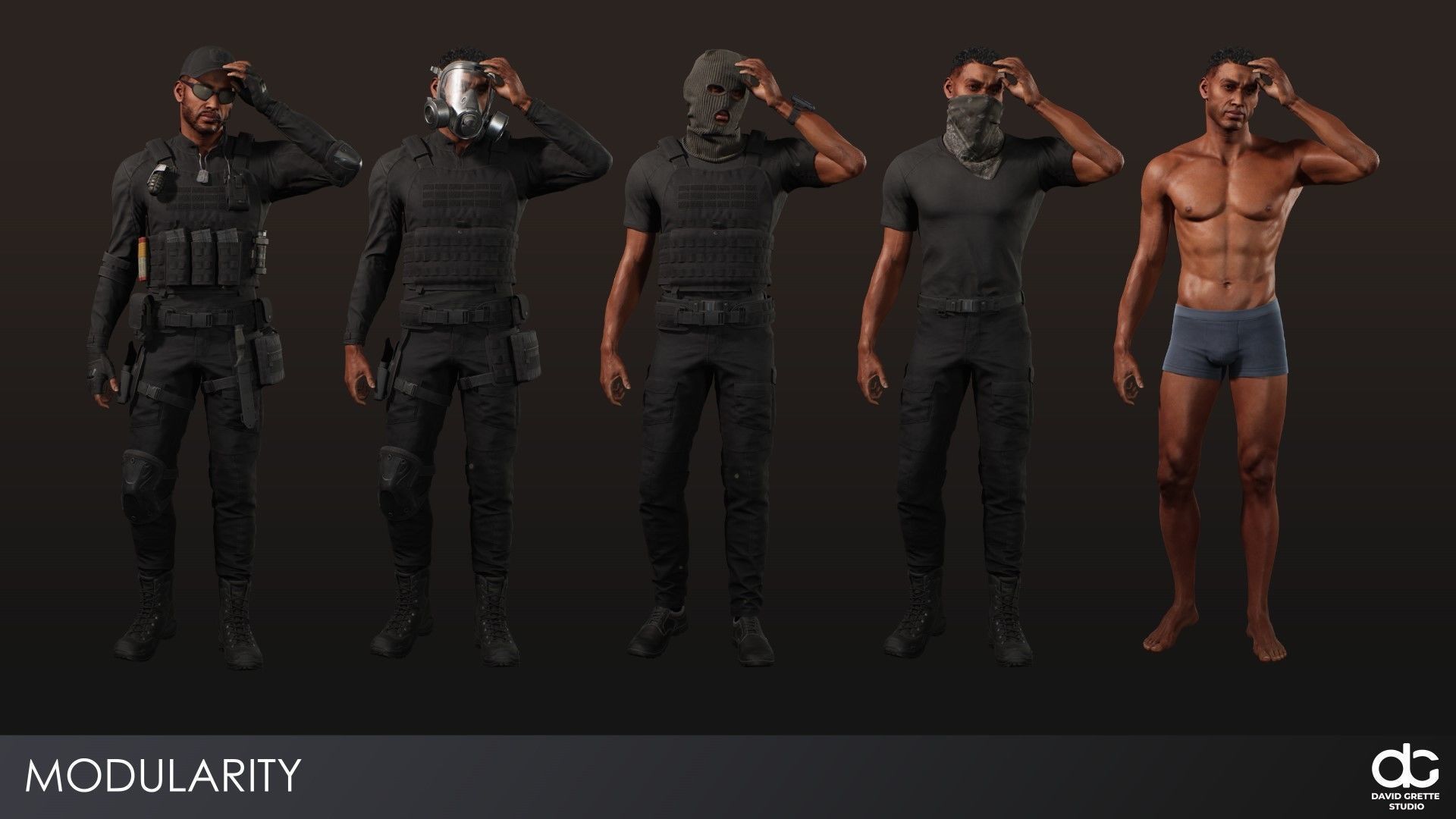 Adventure Characters Pack2- Survival Survivor RPG Shooter Action Low-poly 3D model_12