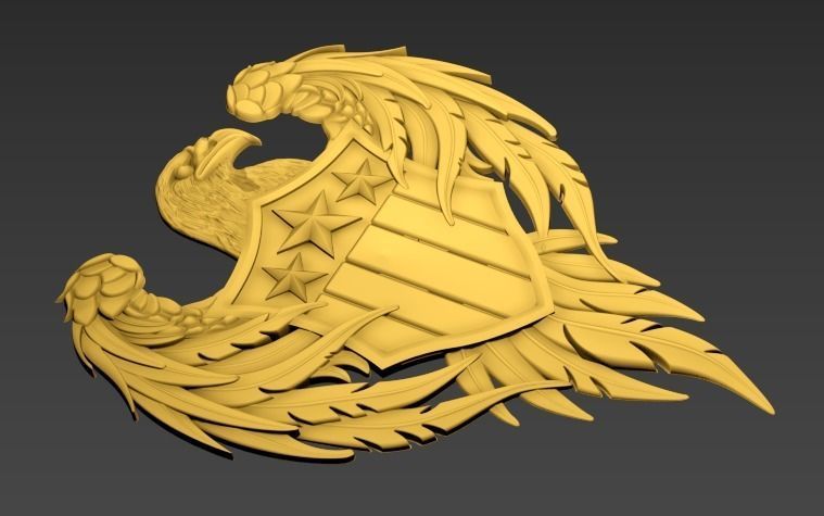 Eagle Bader 3d Relief 3D print model 3D print model_2