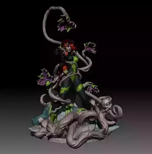 Poison Ivy Uma Thurman fanarts DC COmics 3d printing by CG Pyro 3D print model