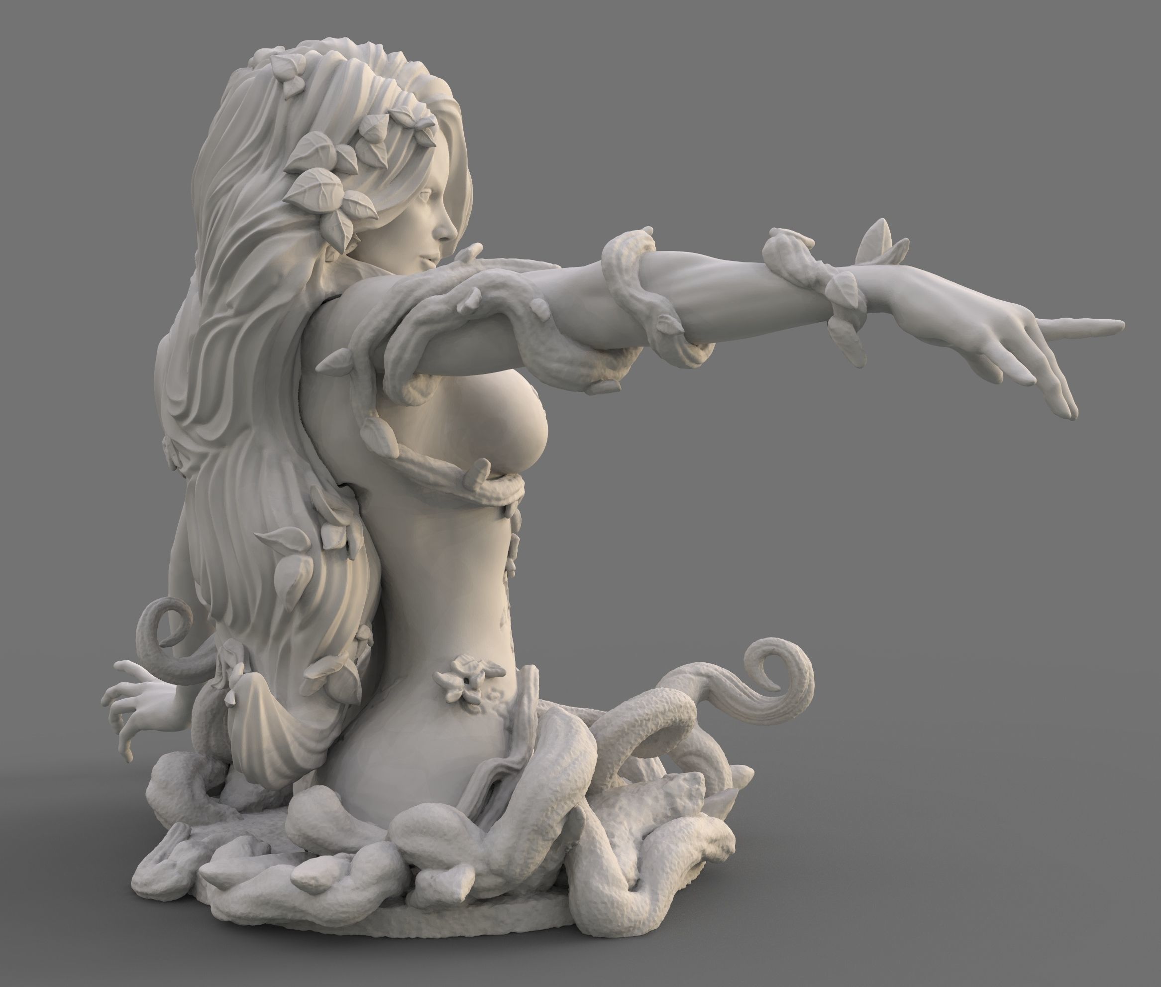 Poison Ivy Uma Thurman fanarts DC COmics 3d printing by CG Pyro 3D print model_15