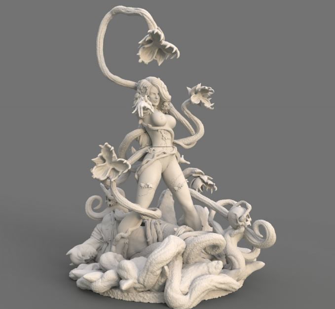 Poison Ivy Uma Thurman fanarts DC COmics 3d printing by CG Pyro 3D print model_3