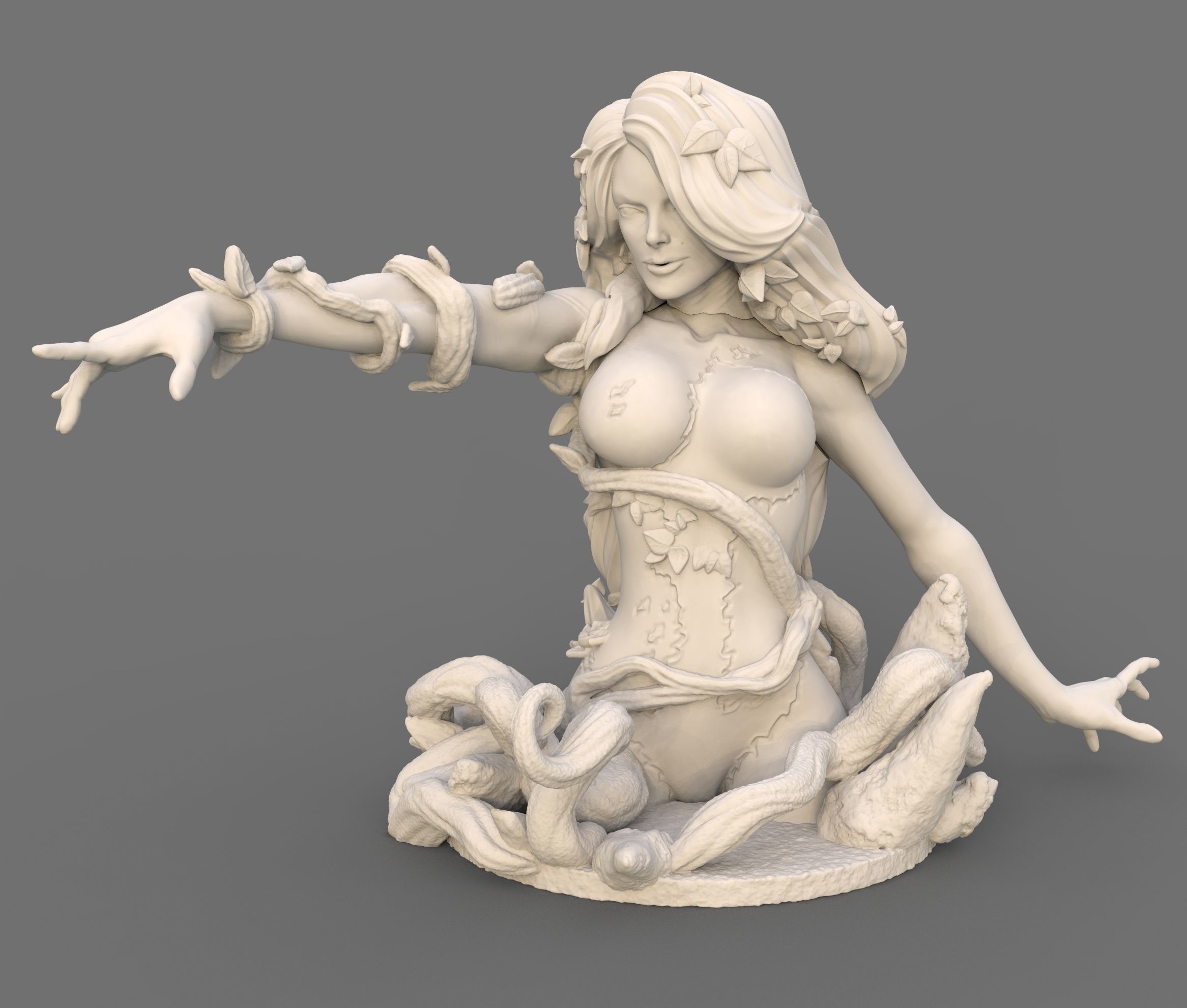 Poison Ivy Uma Thurman fanarts DC COmics 3d printing by CG Pyro 3D print model_4