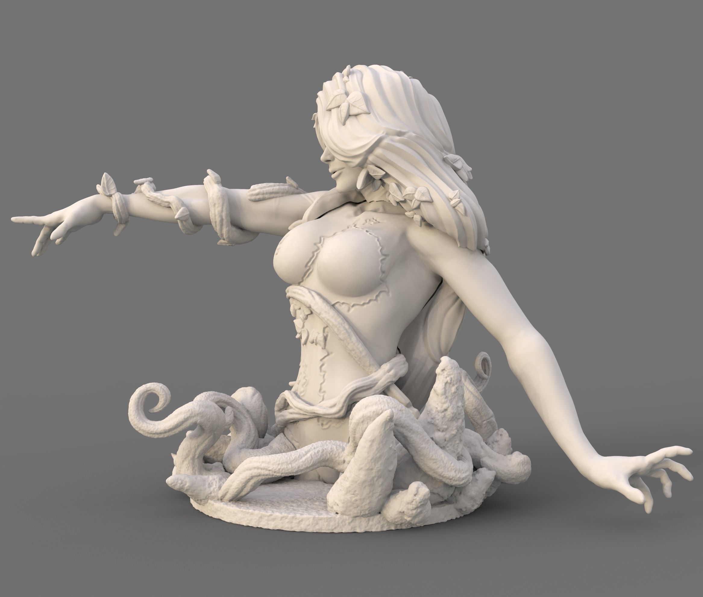 Poison Ivy Uma Thurman fanarts DC COmics 3d printing by CG Pyro 3D print model_12