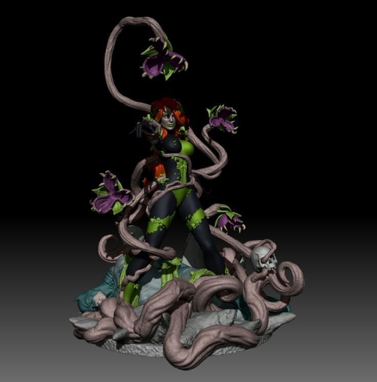 Poison Ivy Uma Thurman fanarts DC COmics 3d printing by CG Pyro 3D print model_1