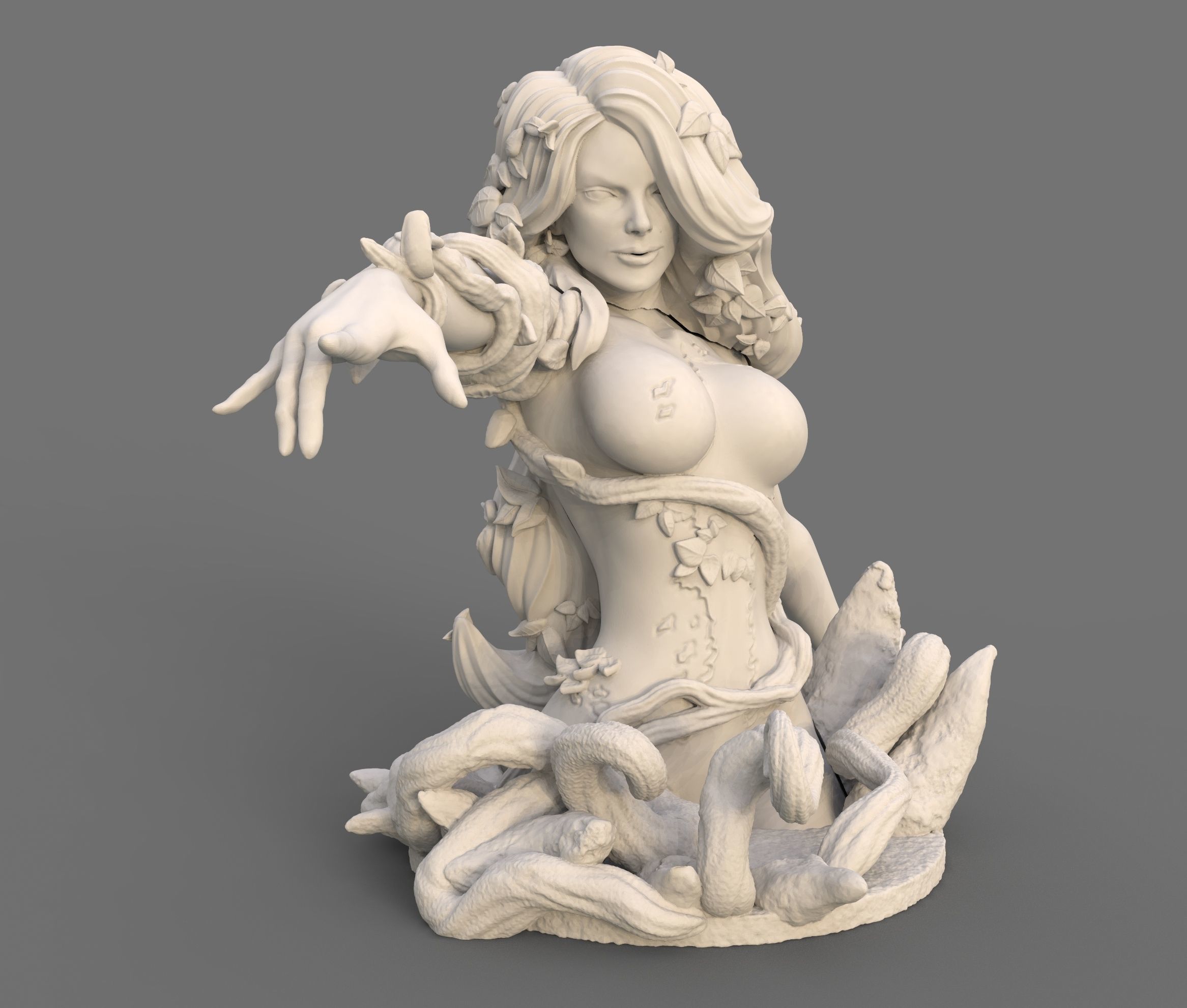 Poison Ivy Uma Thurman fanarts DC COmics 3d printing by CG Pyro 3D print model_13