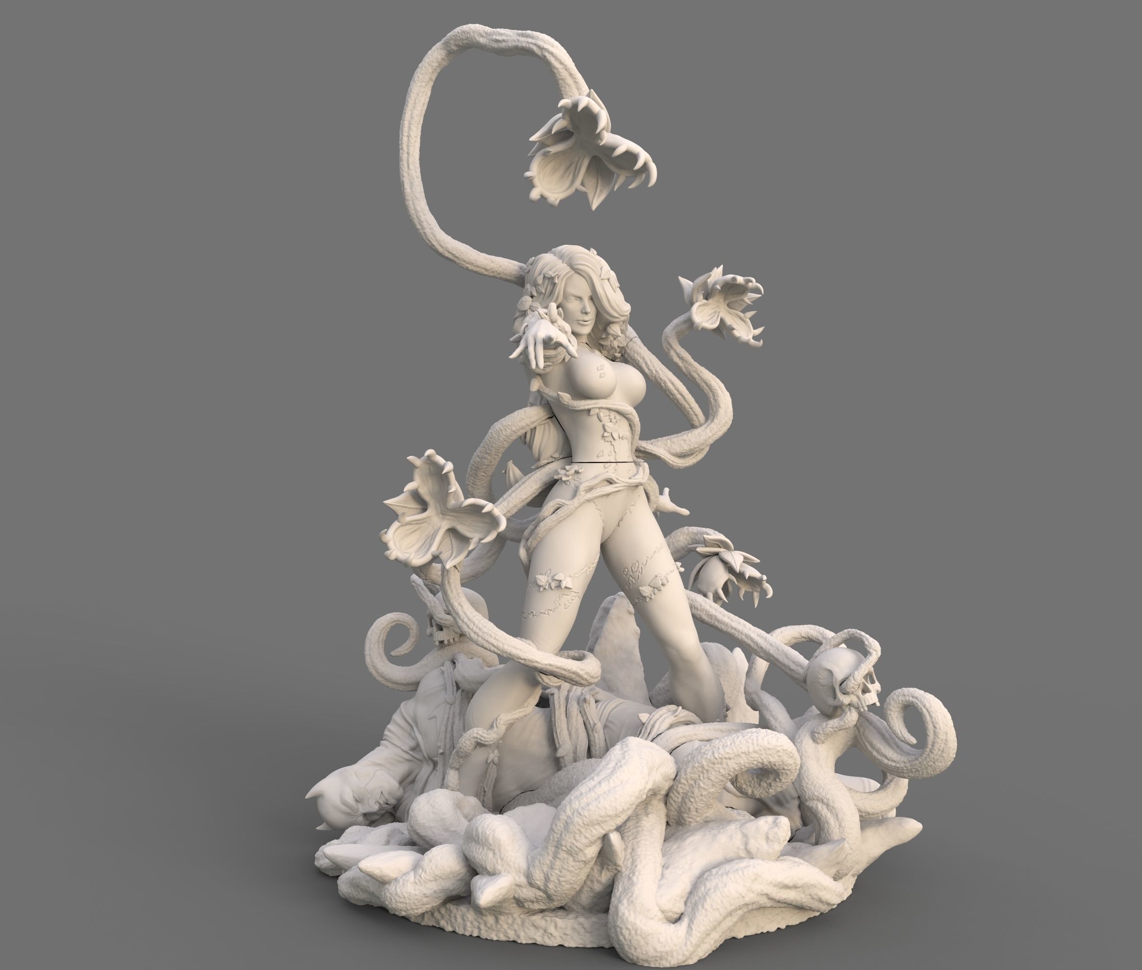 Poison Ivy Uma Thurman fanarts DC COmics 3d printing by CG Pyro 3D print model_7