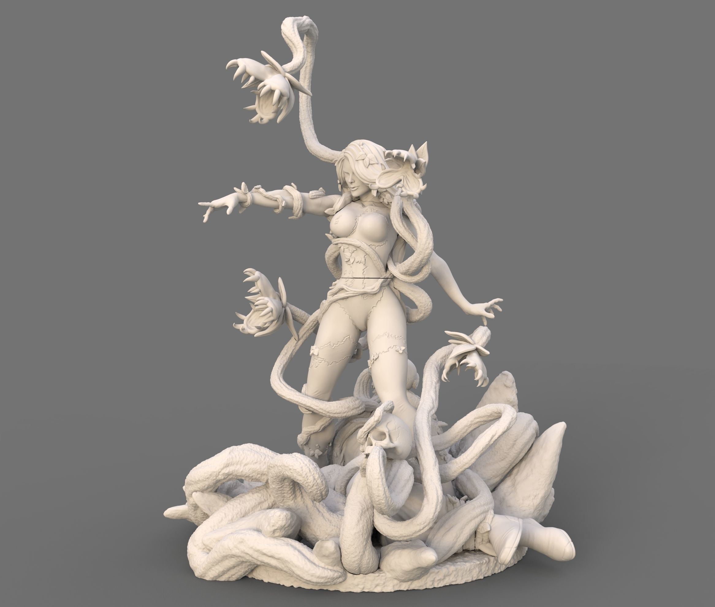 Poison Ivy Uma Thurman fanarts DC COmics 3d printing by CG Pyro 3D print model_8