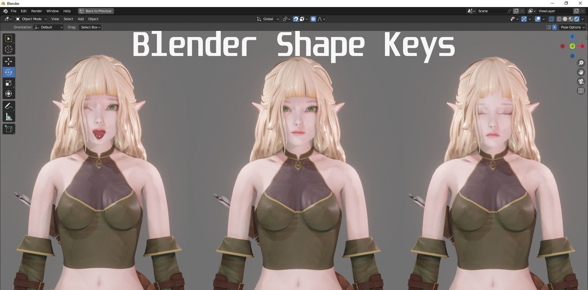 Elf Archer Realistic Female - Blender UE5 Unity - 40 animations Low-poly 3D model_6