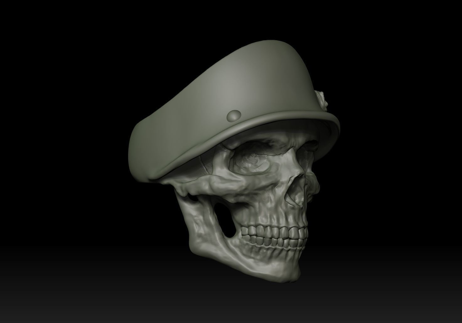 Soldier Skull Ring 3D print model_14