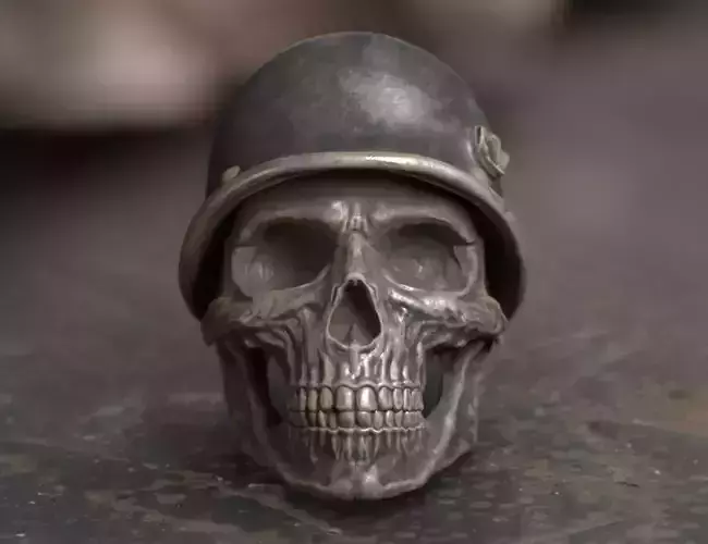 Soldier Skull Ring 3D print model