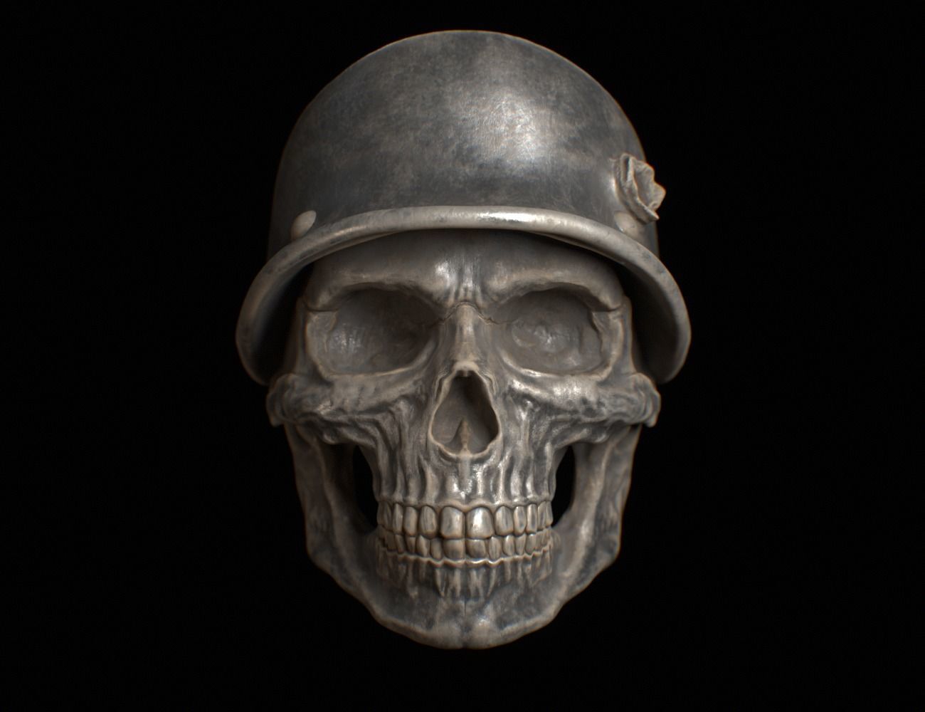 Soldier Skull Ring 3D print model_3