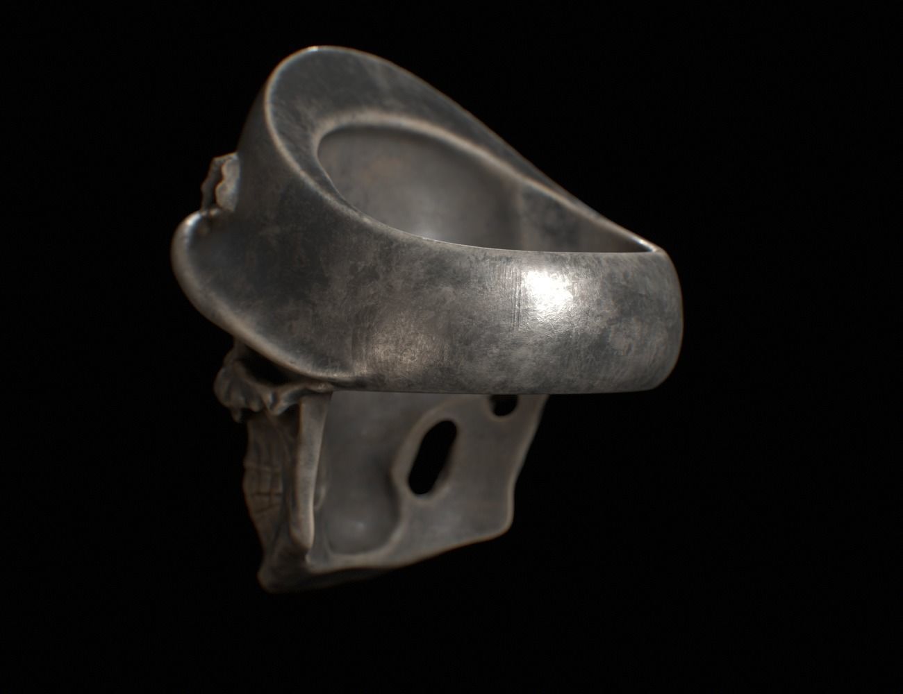 Soldier Skull Ring 3D print model_7