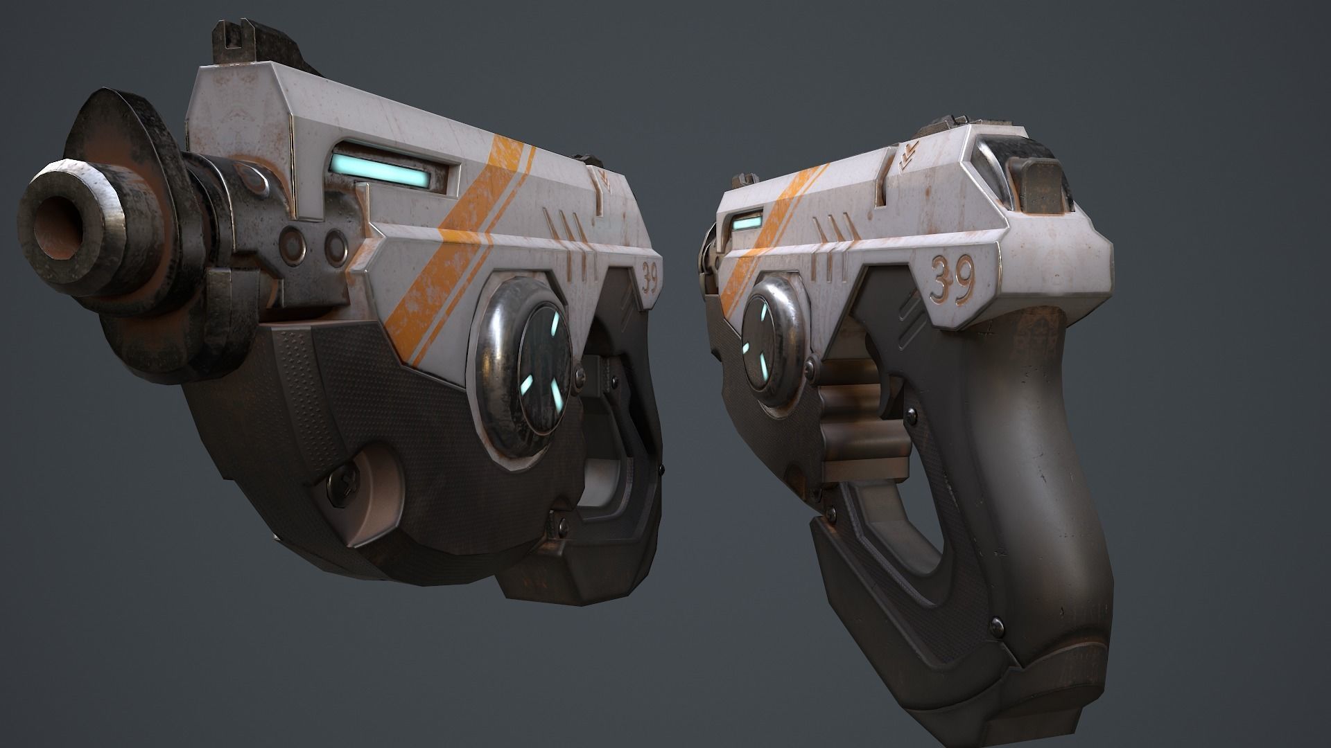Scifi gun overwatch  Low-poly 3D model_11