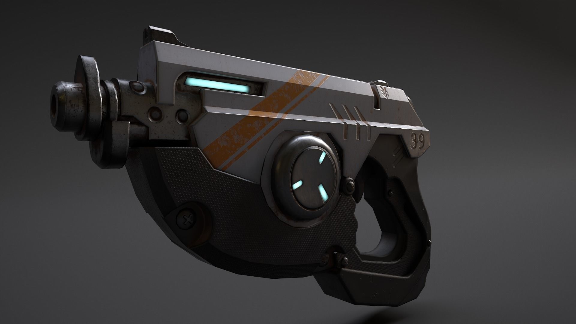 Scifi gun overwatch  Low-poly 3D model_10
