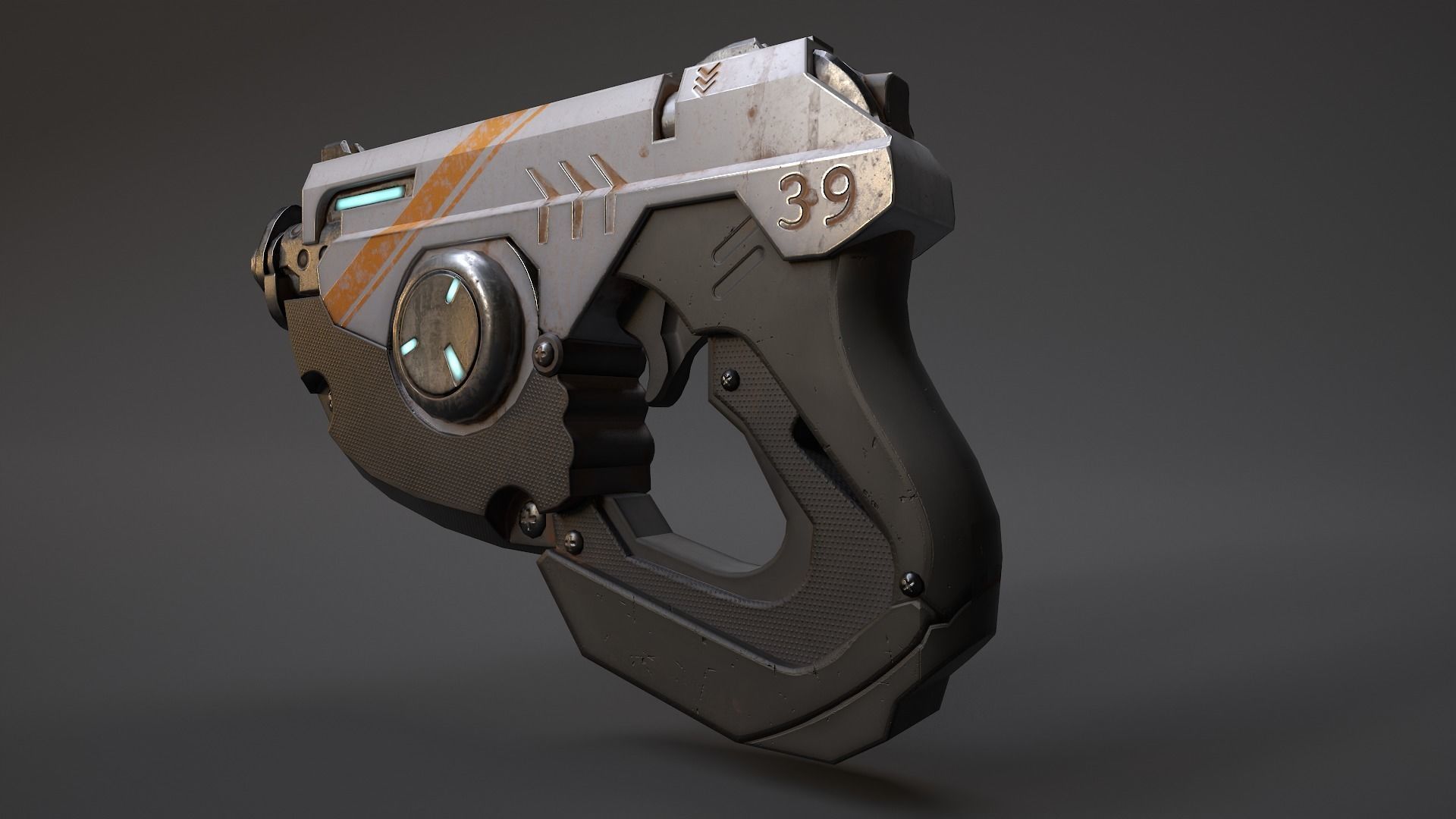 Scifi gun overwatch  Low-poly 3D model_2