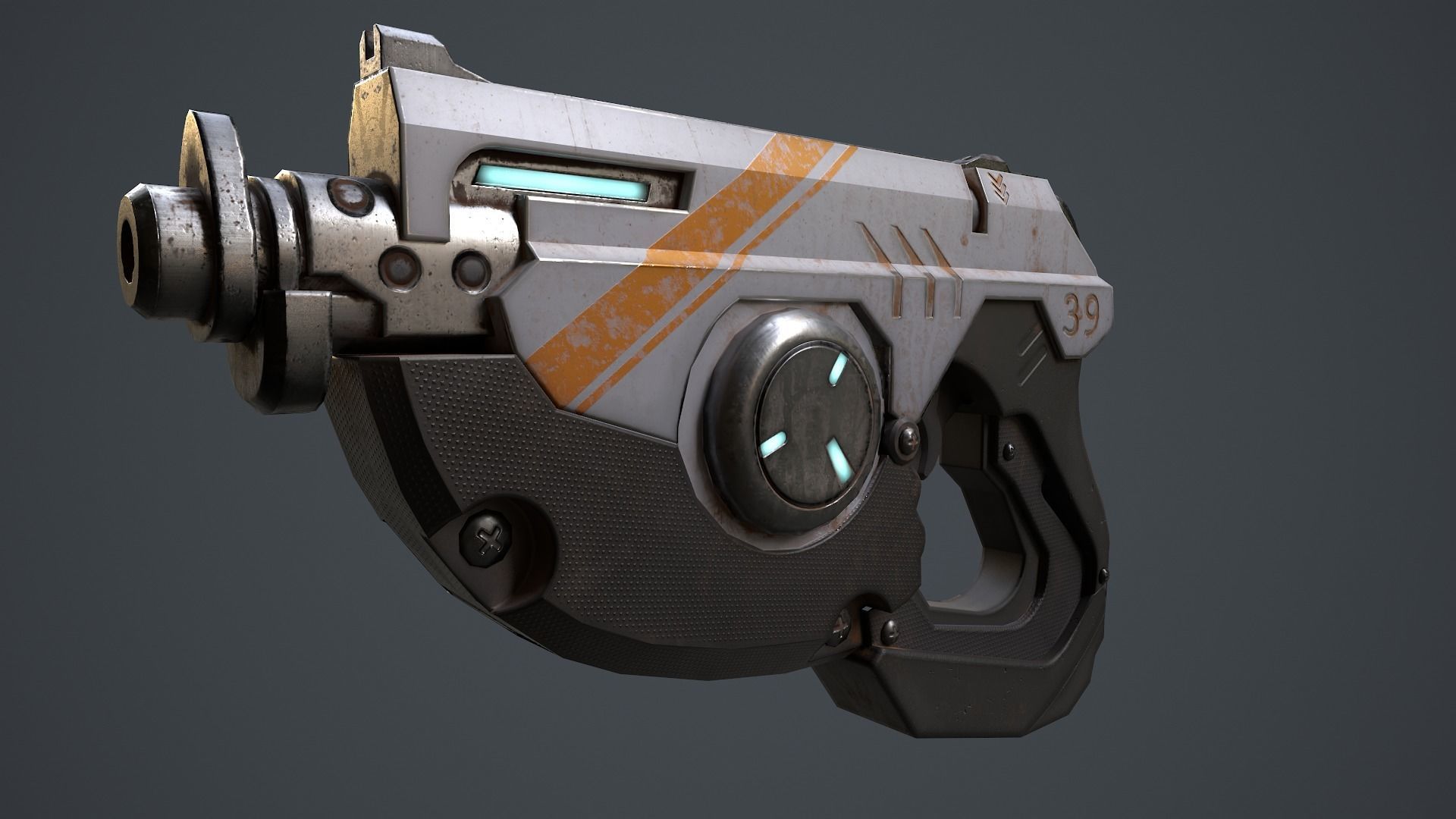 Scifi gun overwatch  Low-poly 3D model_6