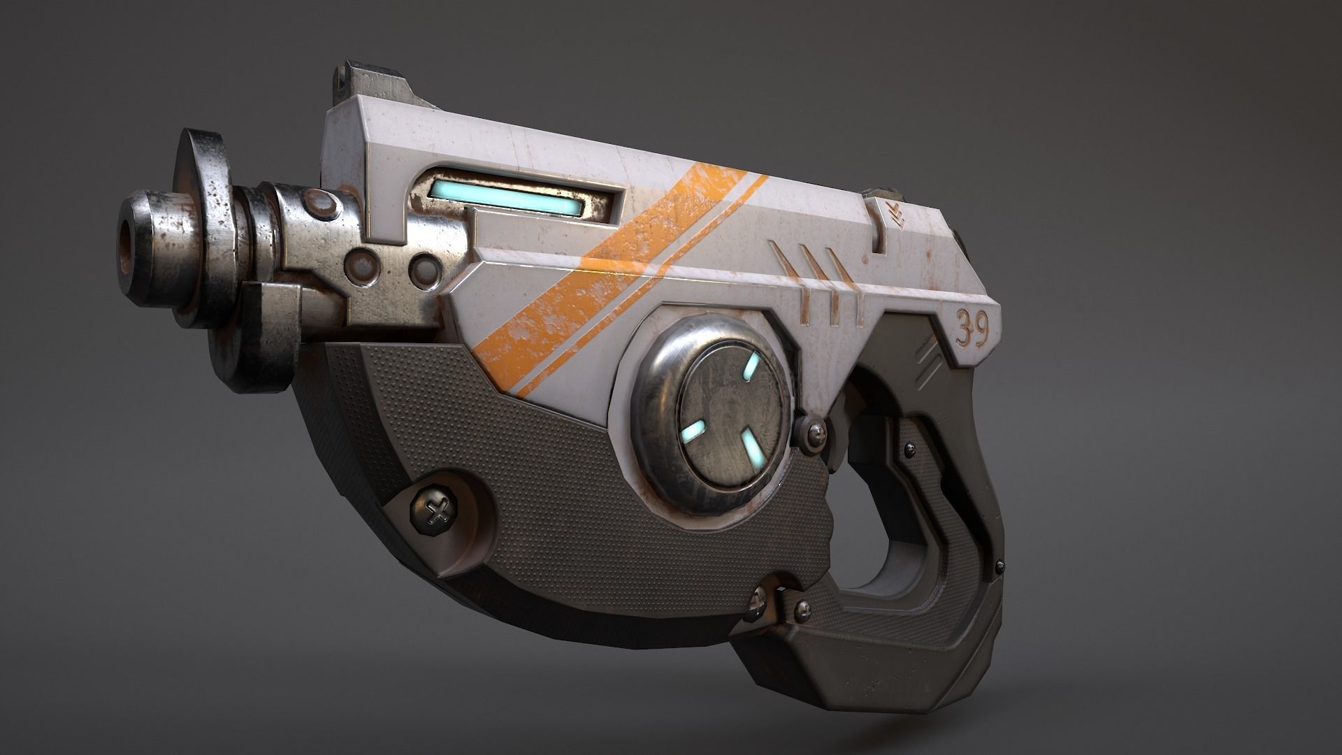 Scifi gun overwatch  Low-poly 3D model_4