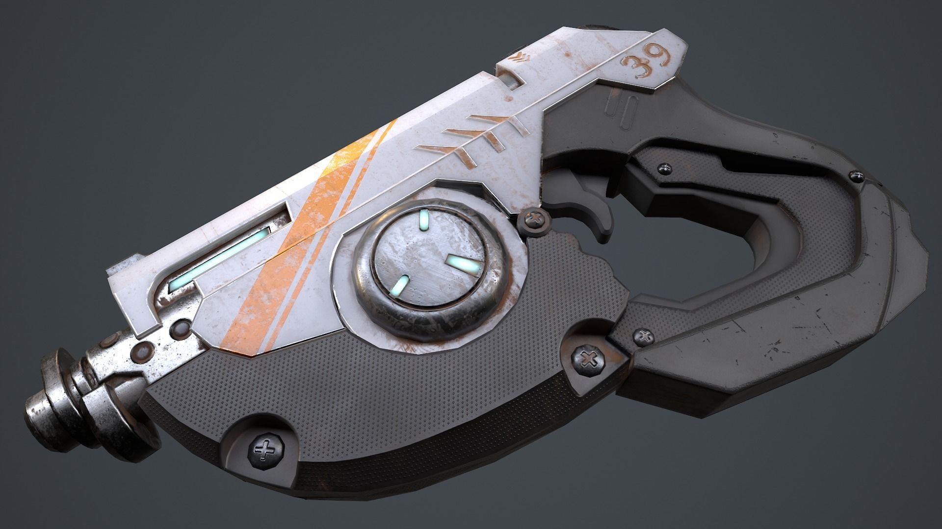 Scifi gun overwatch  Low-poly 3D model_13