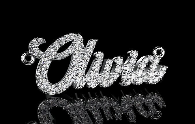 Name Pendant  3D print model