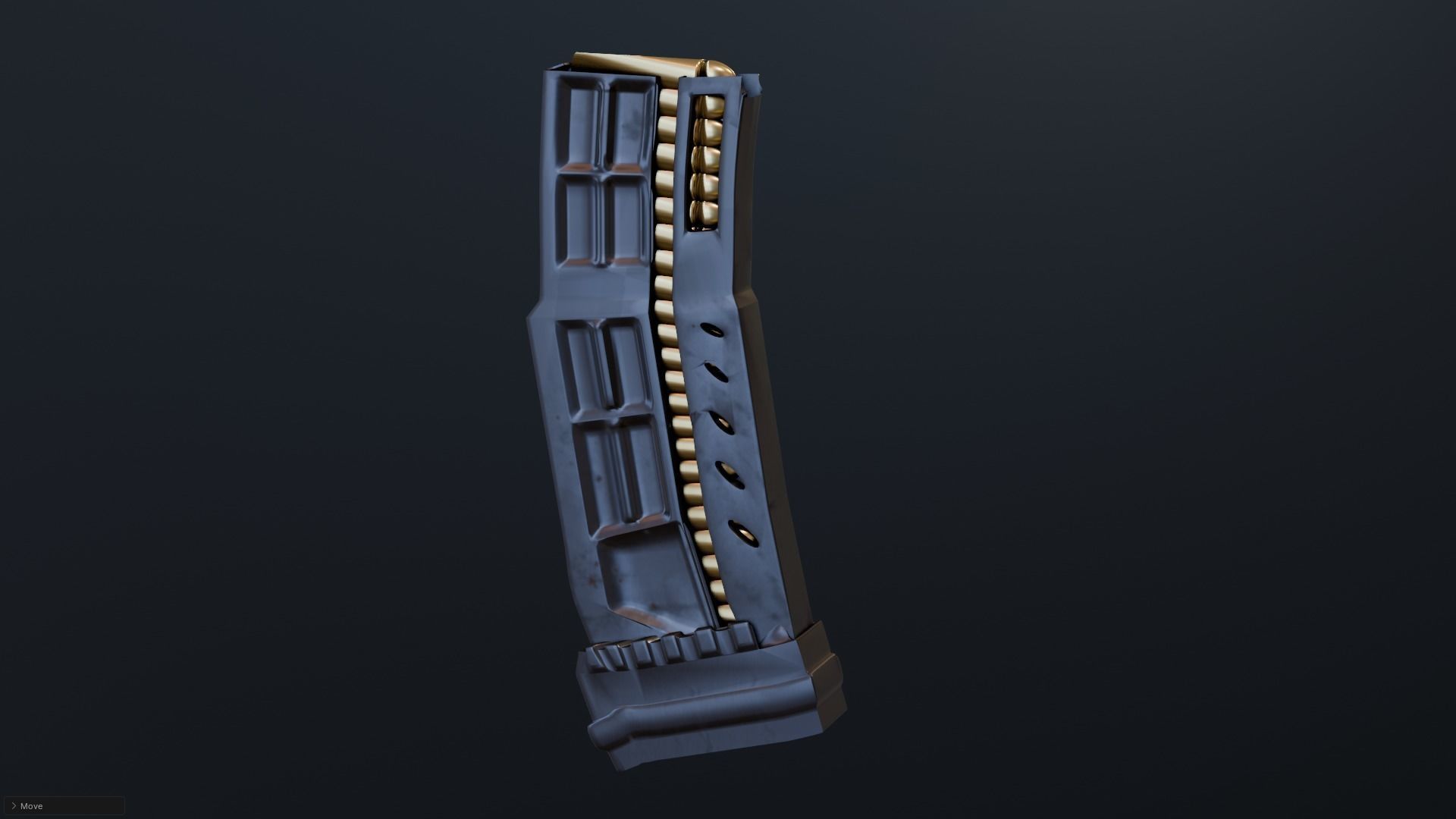 3D gun magazine model 3D model_1