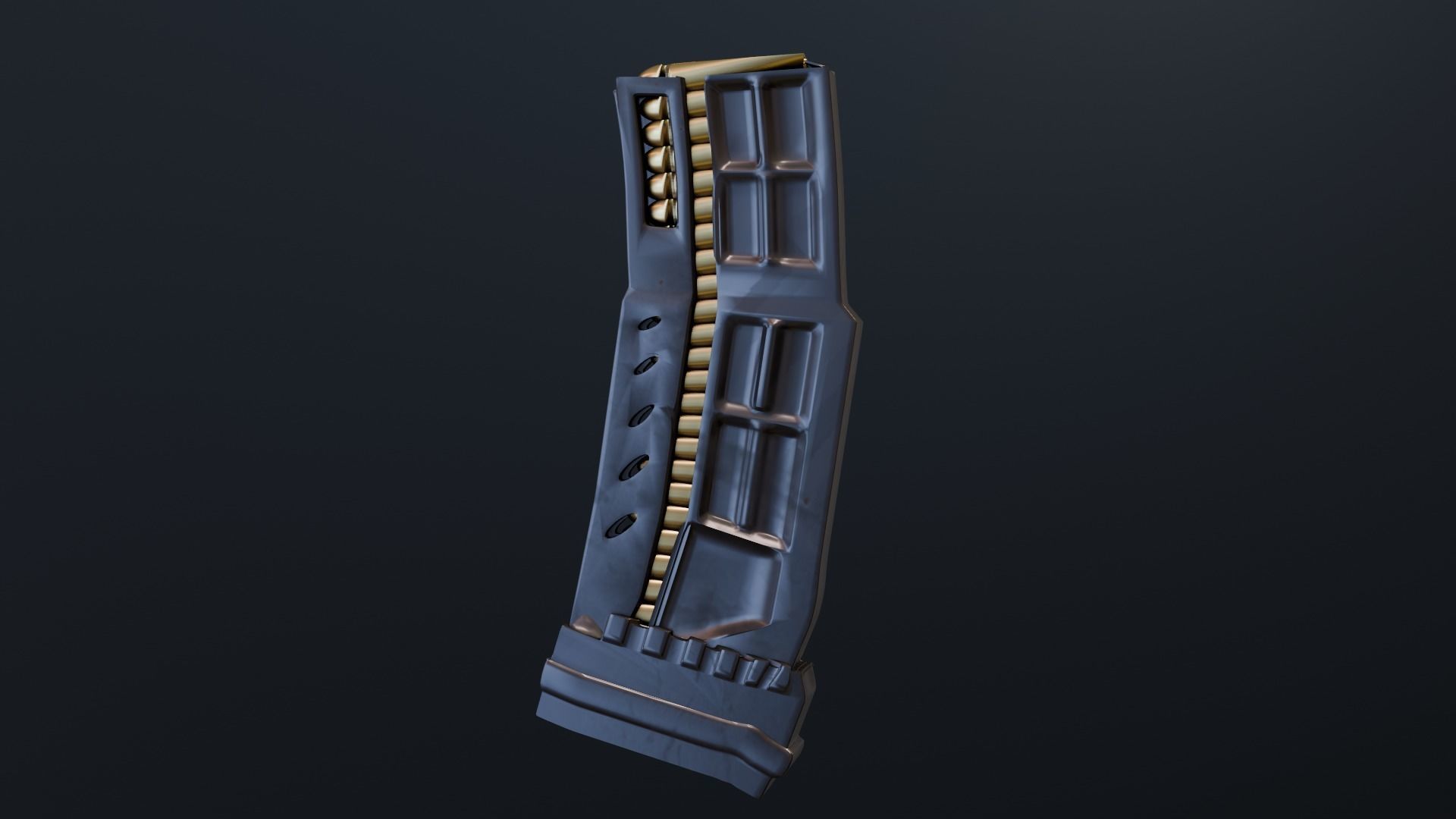 3D gun magazine model 3D model_3